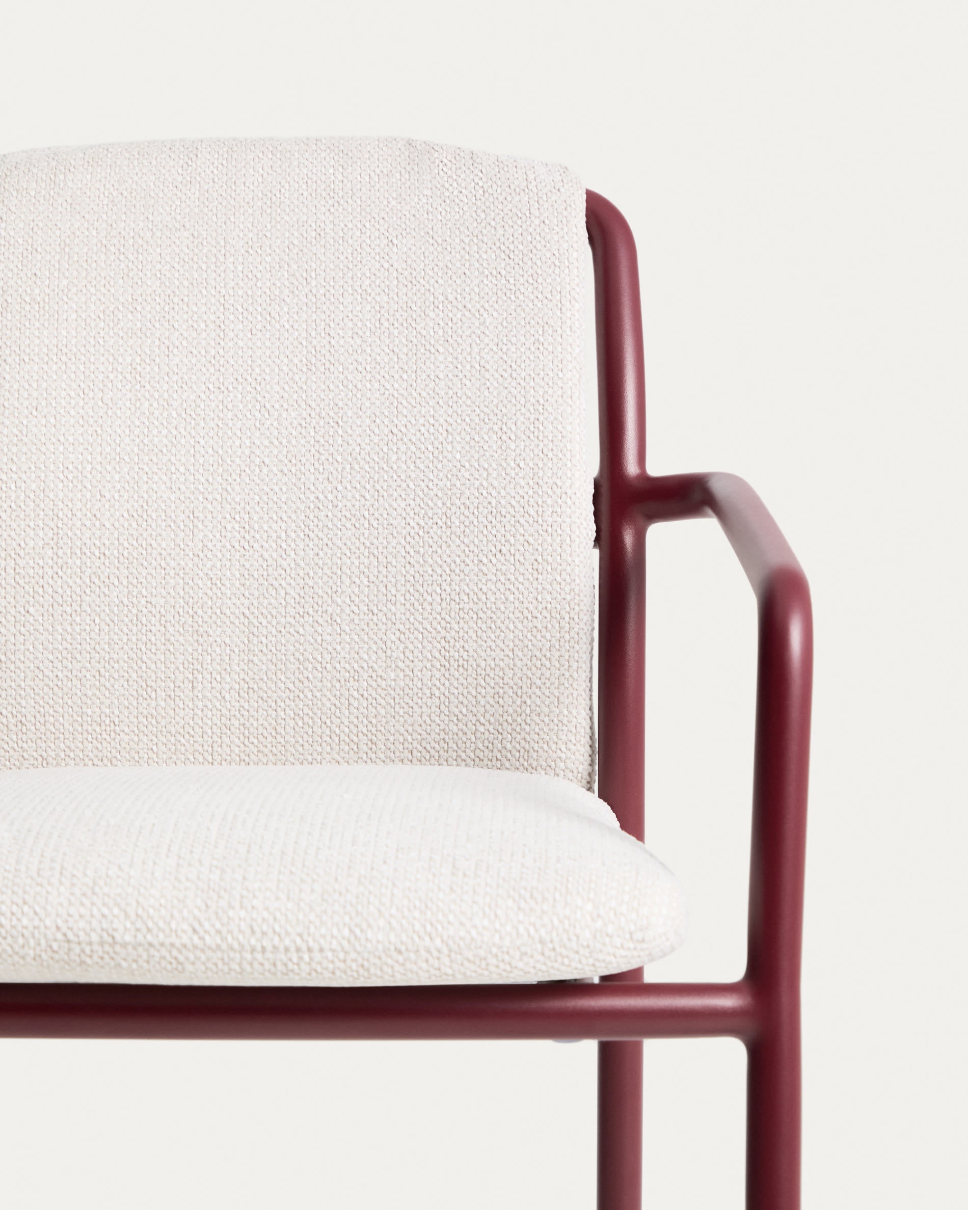 LINOSA Garden Chair Beige with Burgundy Base