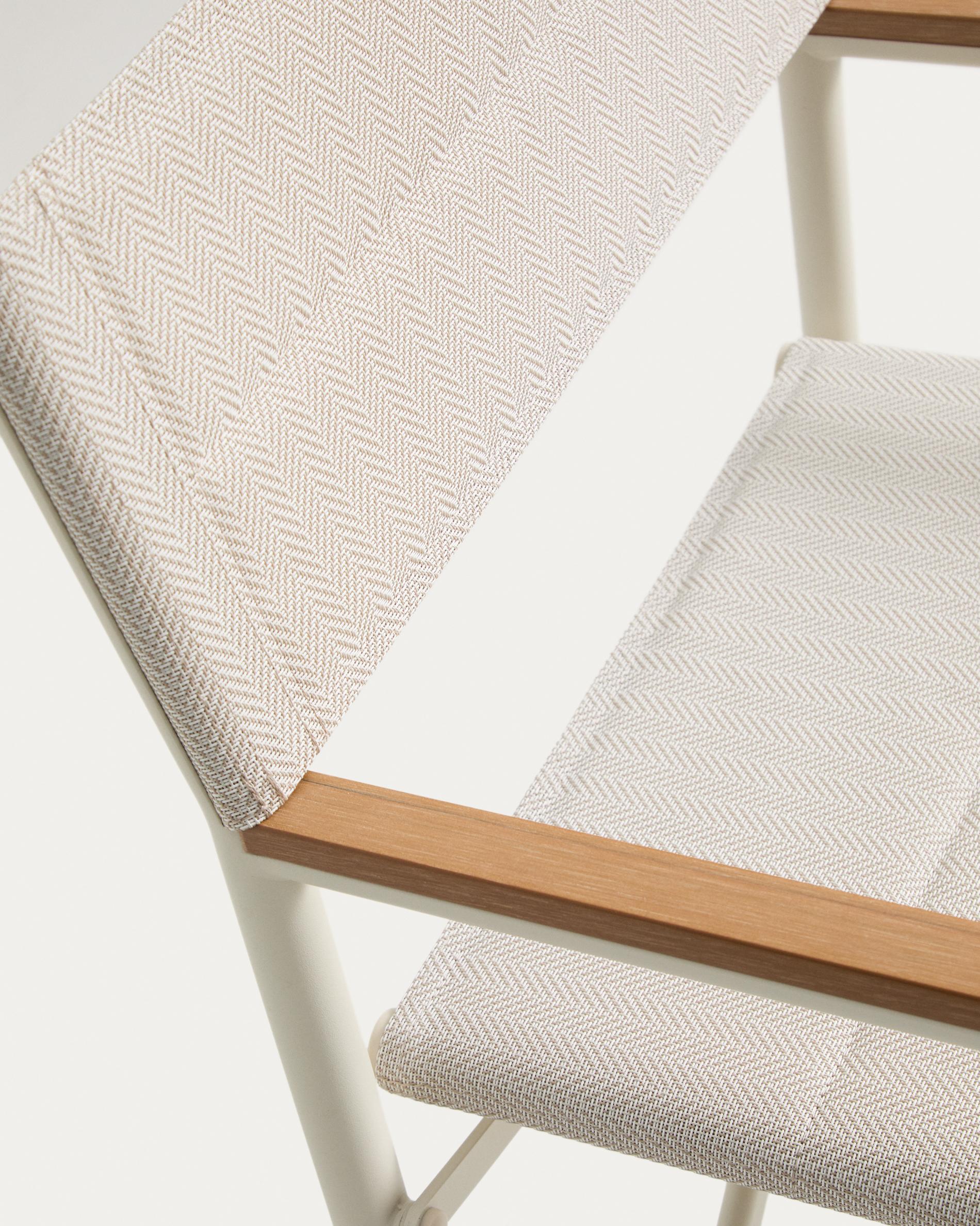 Skladacia záhradná stolička TISNO ecru