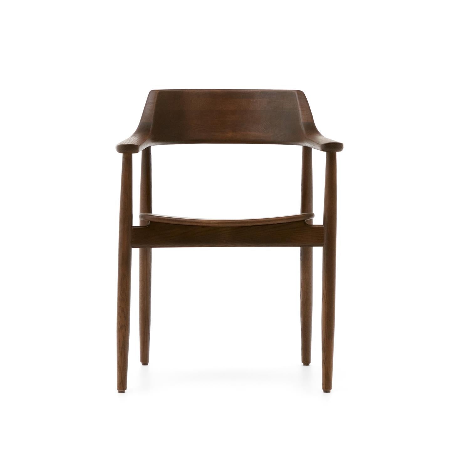FONDES chair made of solid oak wood in walnut color