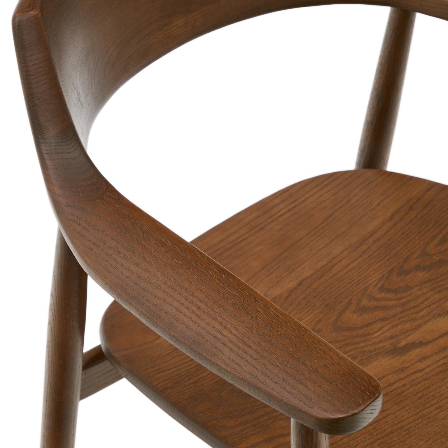 FONDES chair made of solid oak wood in walnut color