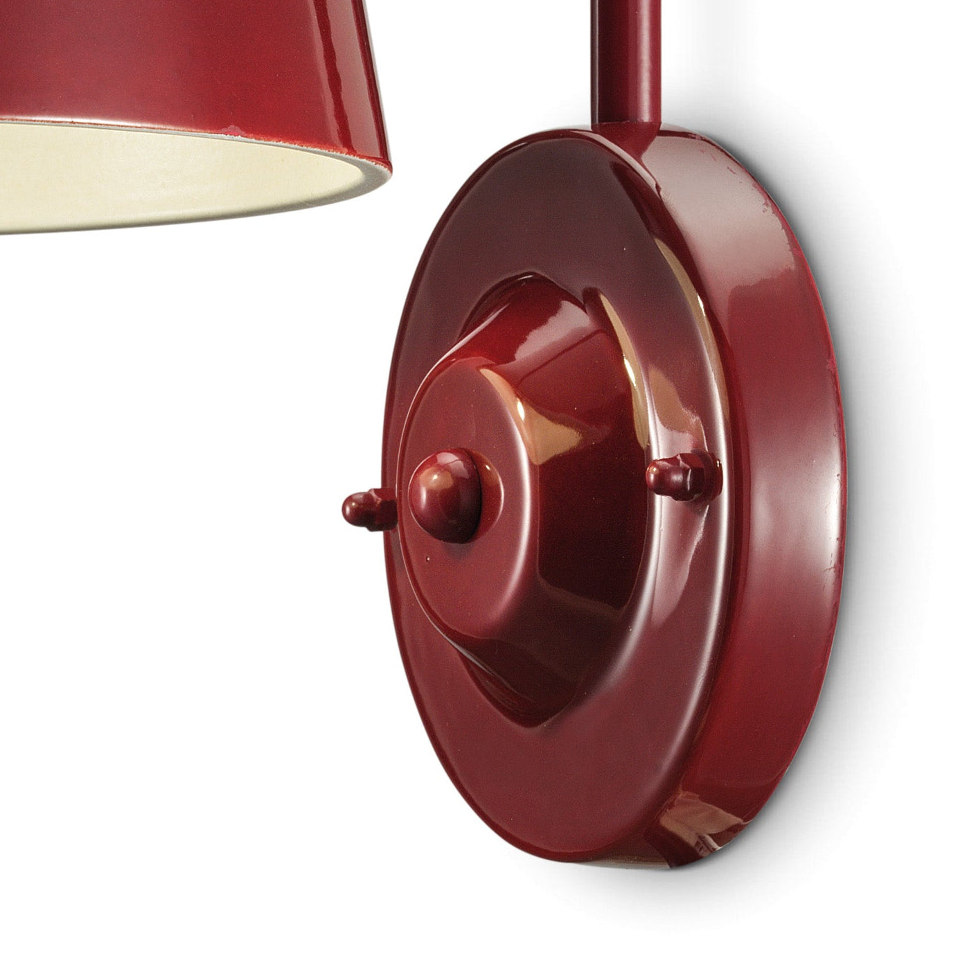 50's Red Ceramic Wall Lamp