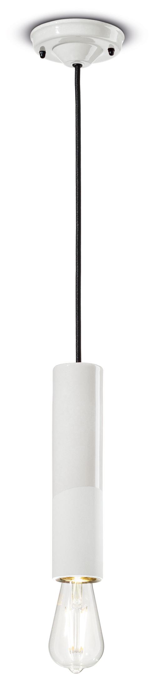 Ceramic pendant lamp PI white