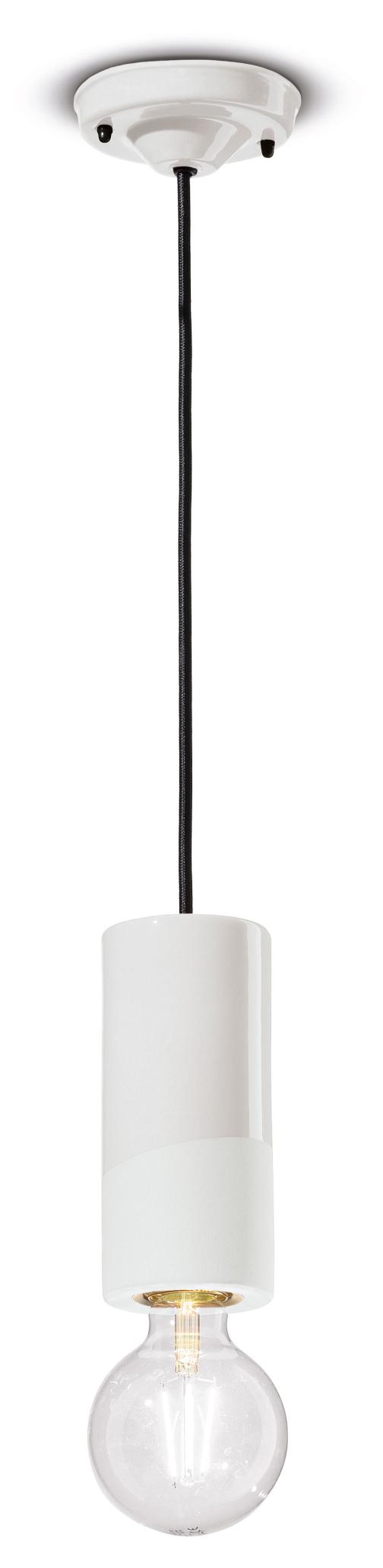 Ceramic pendant lamp PI white