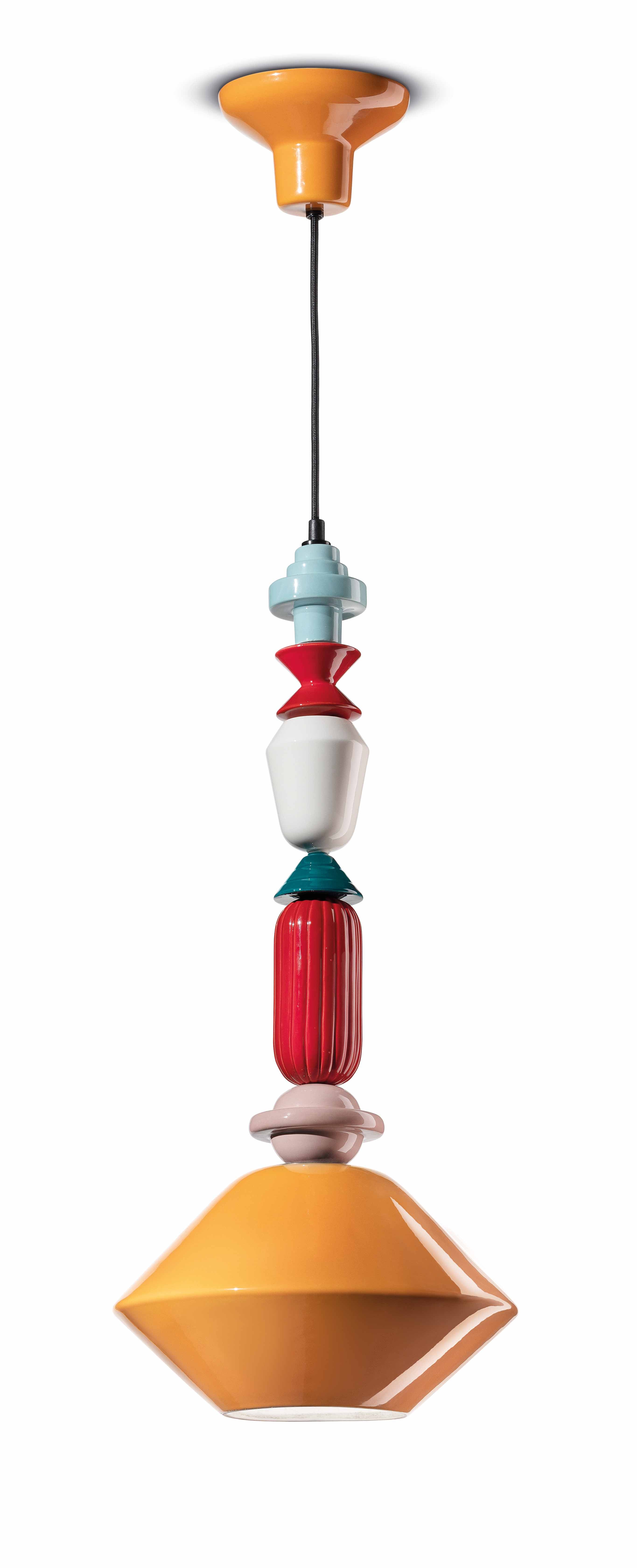 Závesná keramická lampa LARIAT žltá
