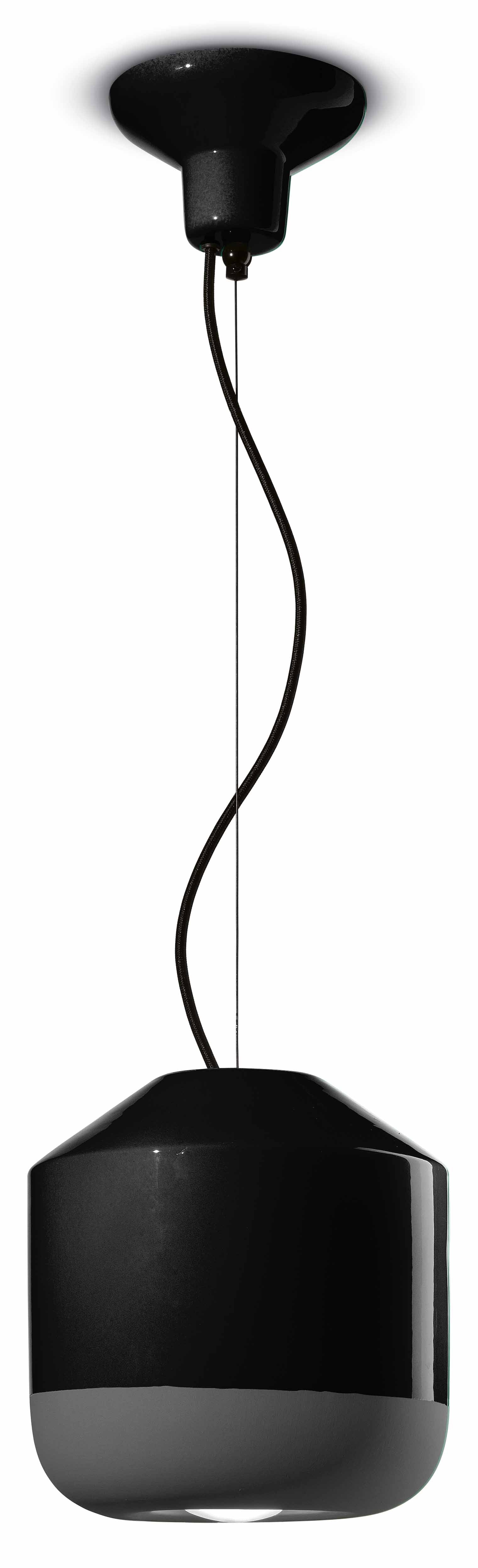 Závesná keramická lampa BELLOTA čierna