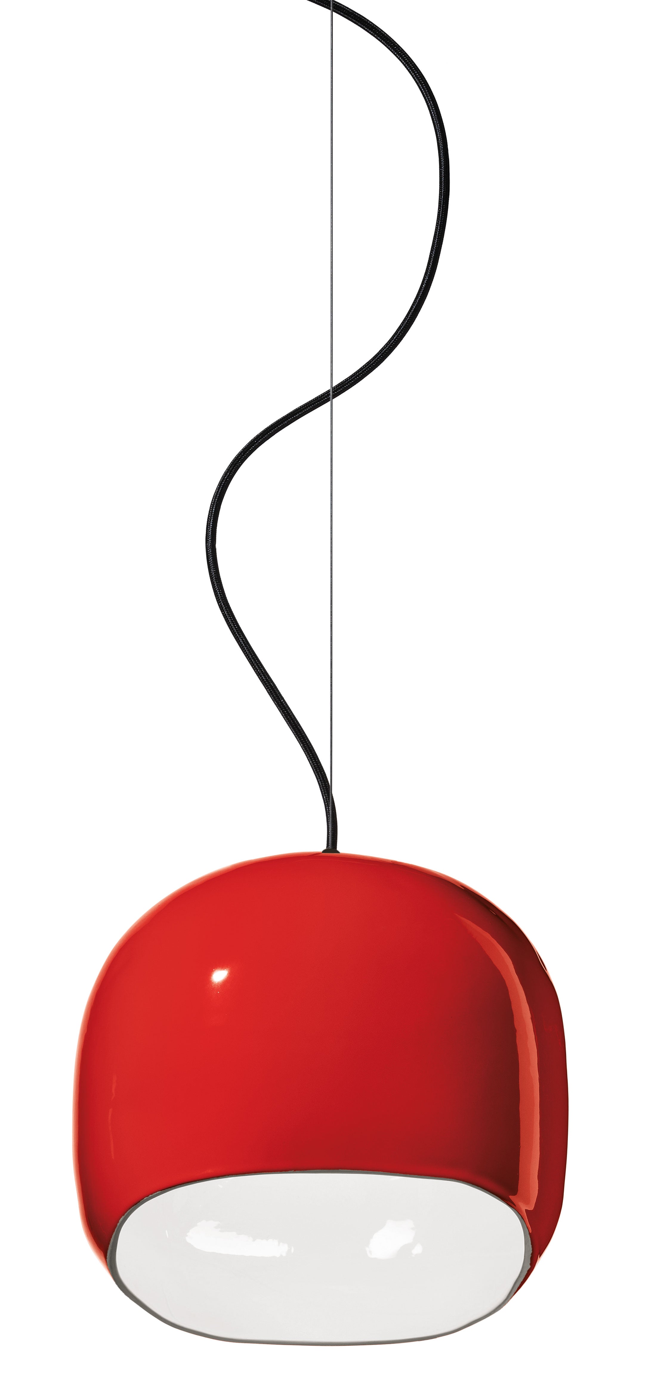 Závesná keramická lampa AYRTON červená