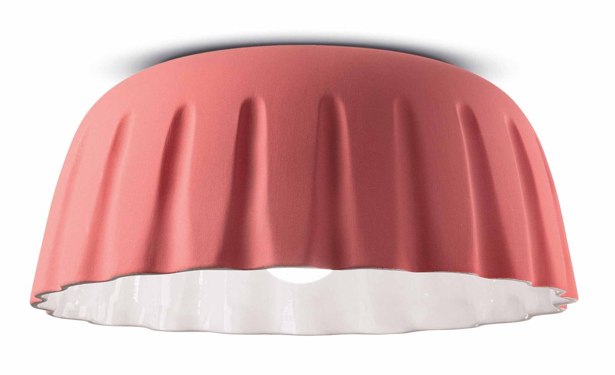 Stropná keramická lampa MADAME GRES koralová