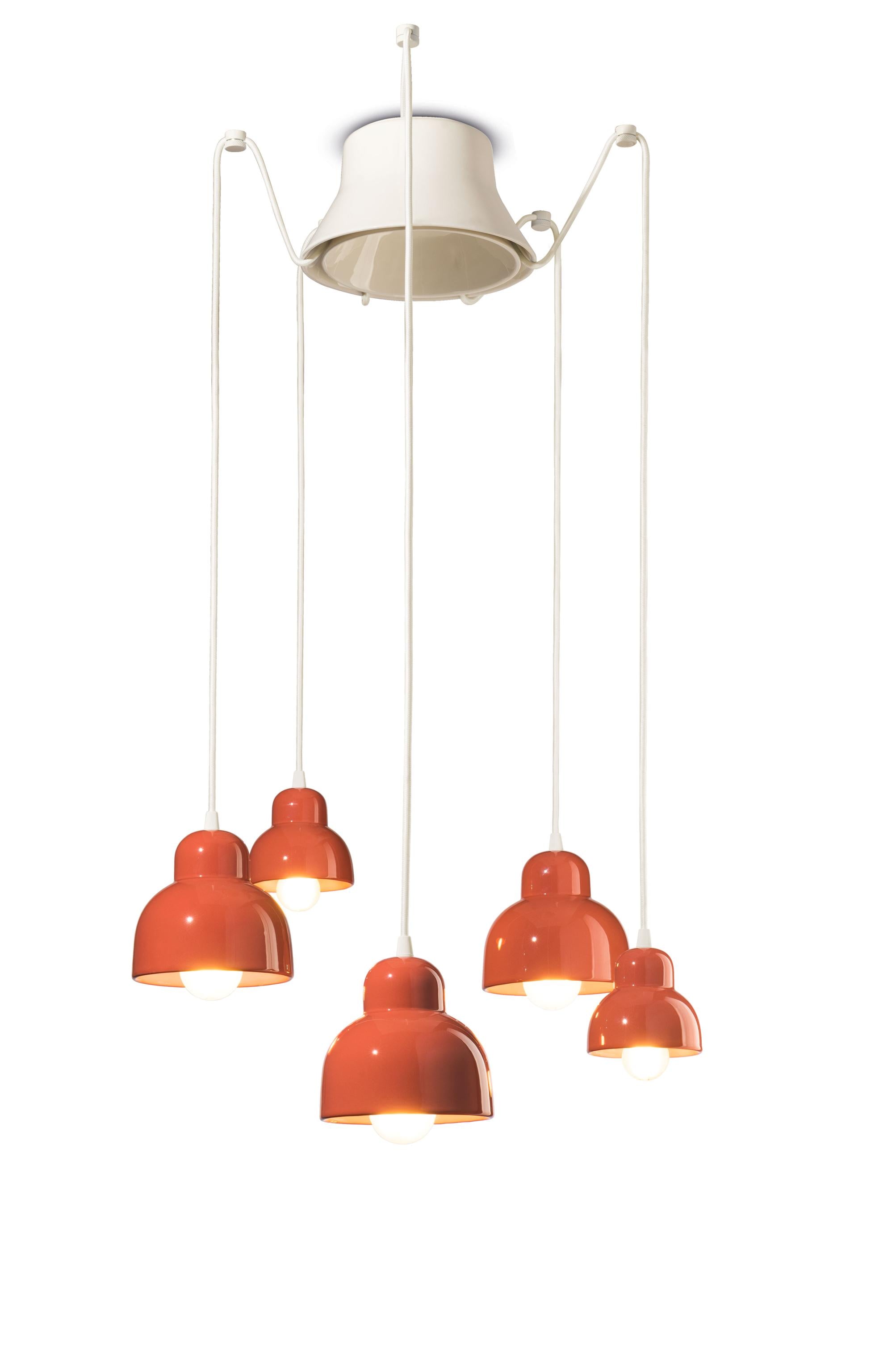 Keramický luster BERIMBAU oranžový