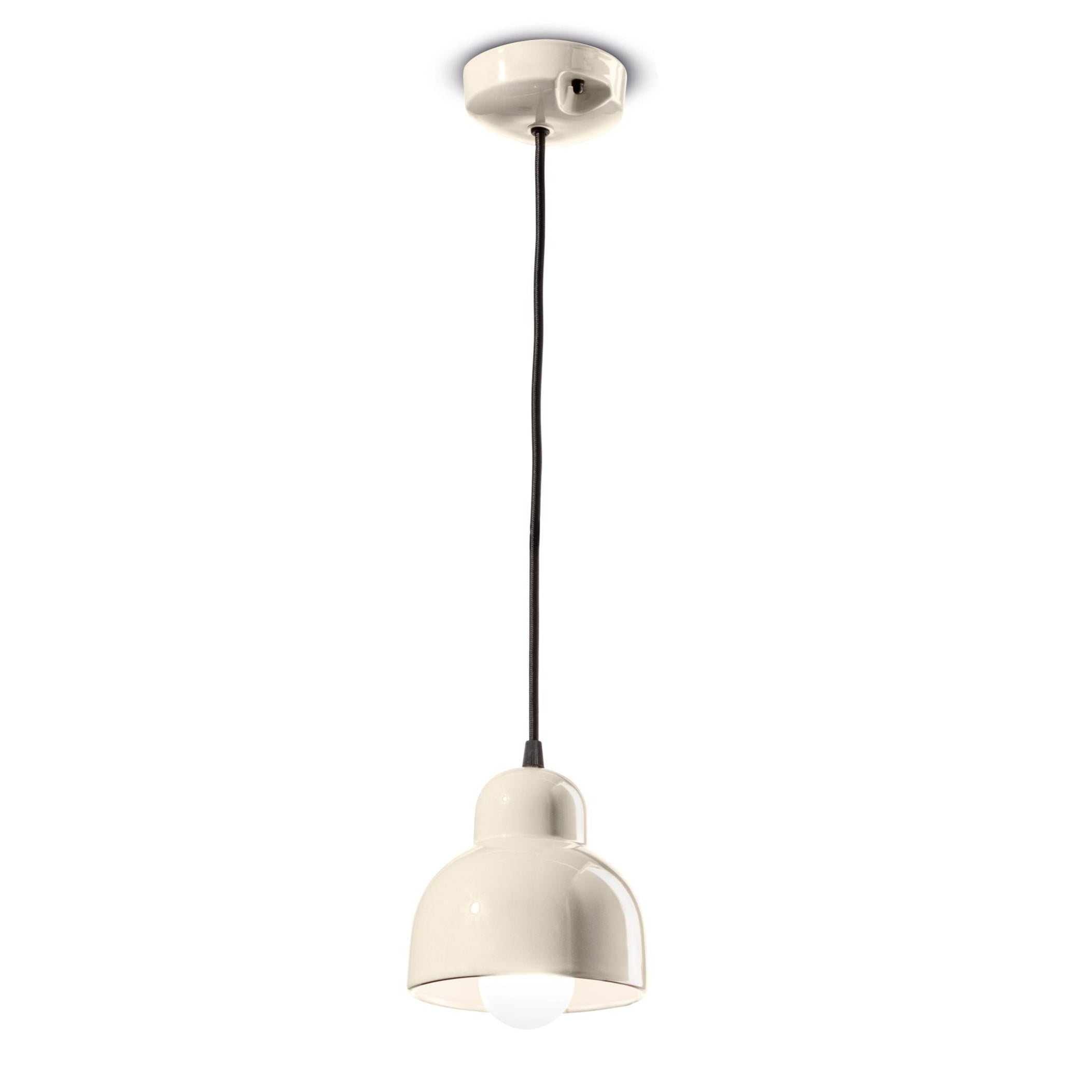 Závesná keramická lampa BERIMBAU krémová