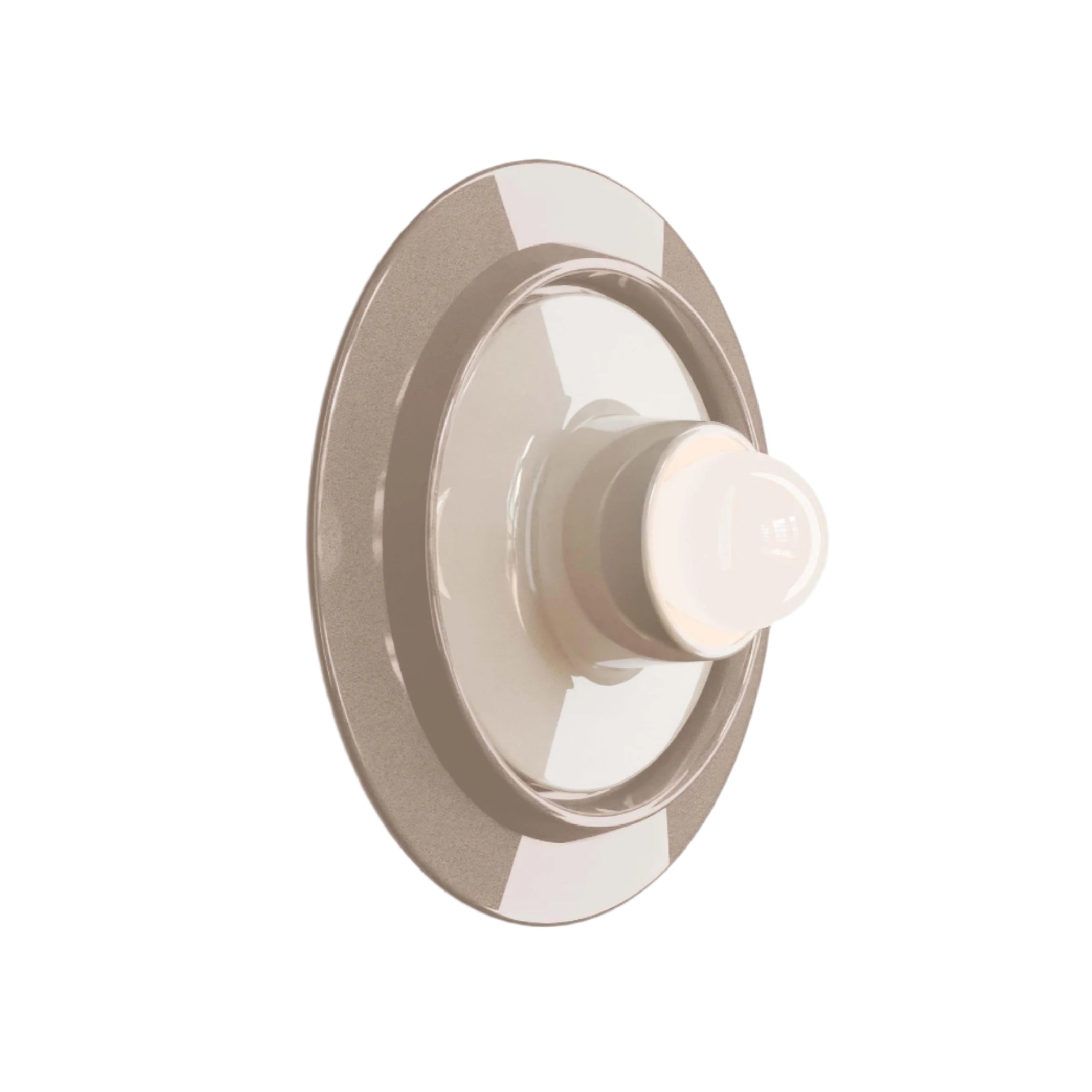 Beige ceramic wall lamp VOILÀ with cream