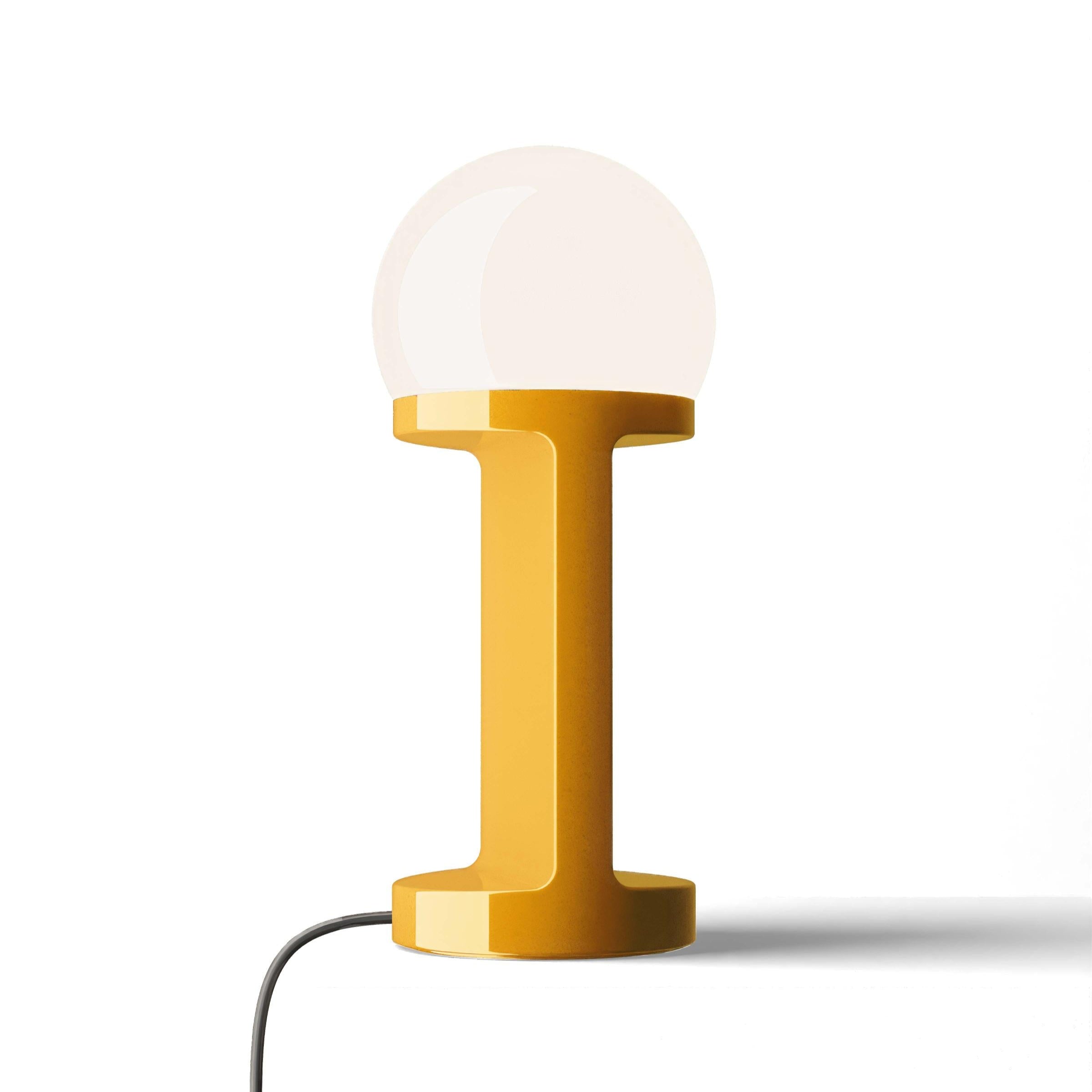HABEA yellow ceramic table lamp