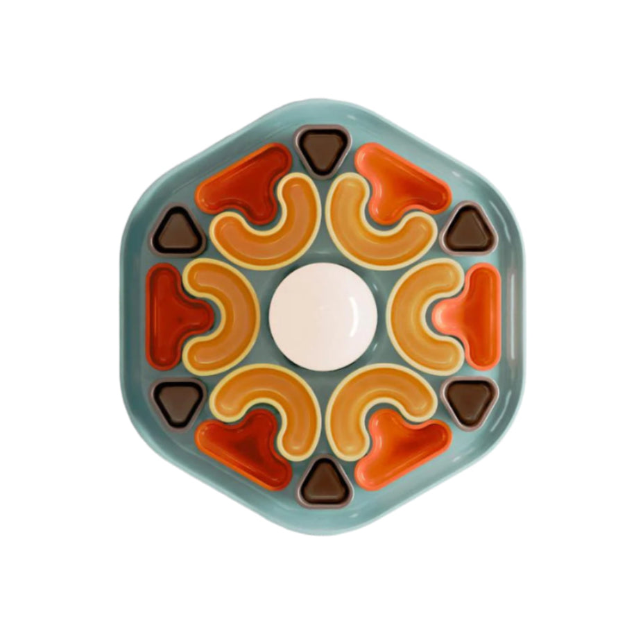 Kinkiet keramický PHYTIA modrý so žltou, oranžovou a hnedou