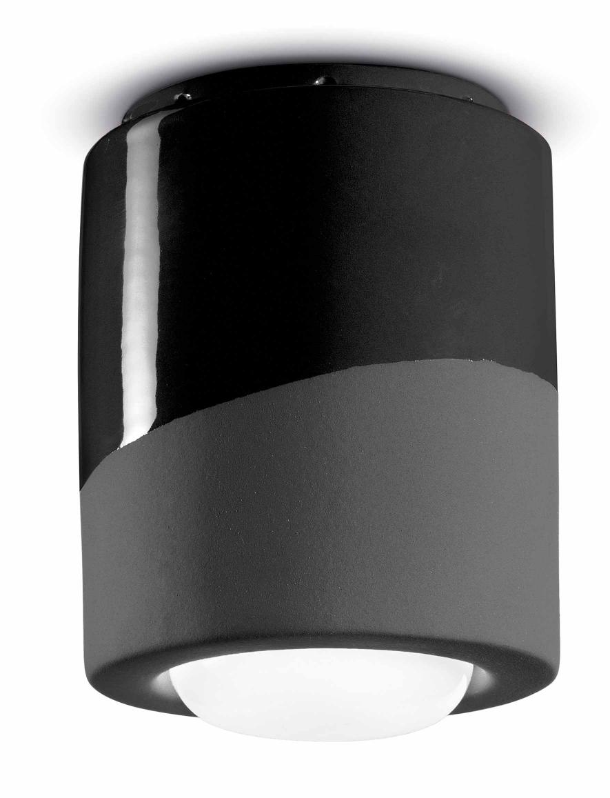 Ceramic spot lamp PI black