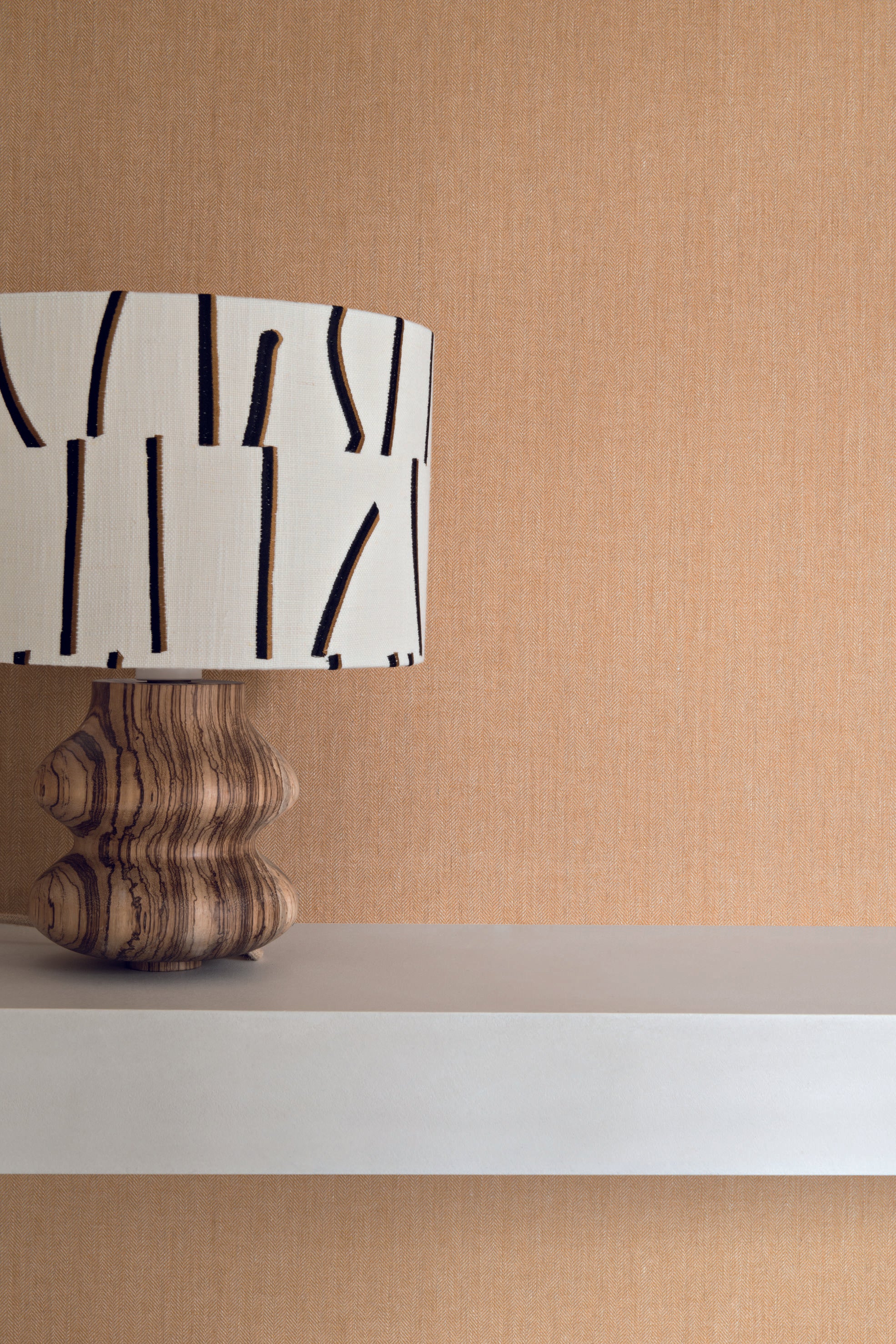 Textilná tapeta so štruktúrou napodobňujúcou rybí chvost VELIN - NATUREL béžová