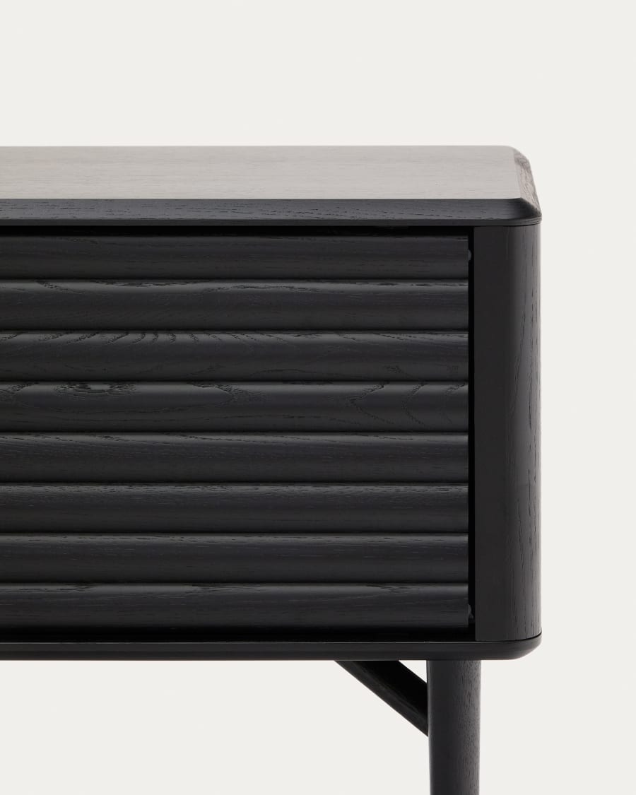 Televízna skrinka LENON dubová dyha s čiernym povrchom