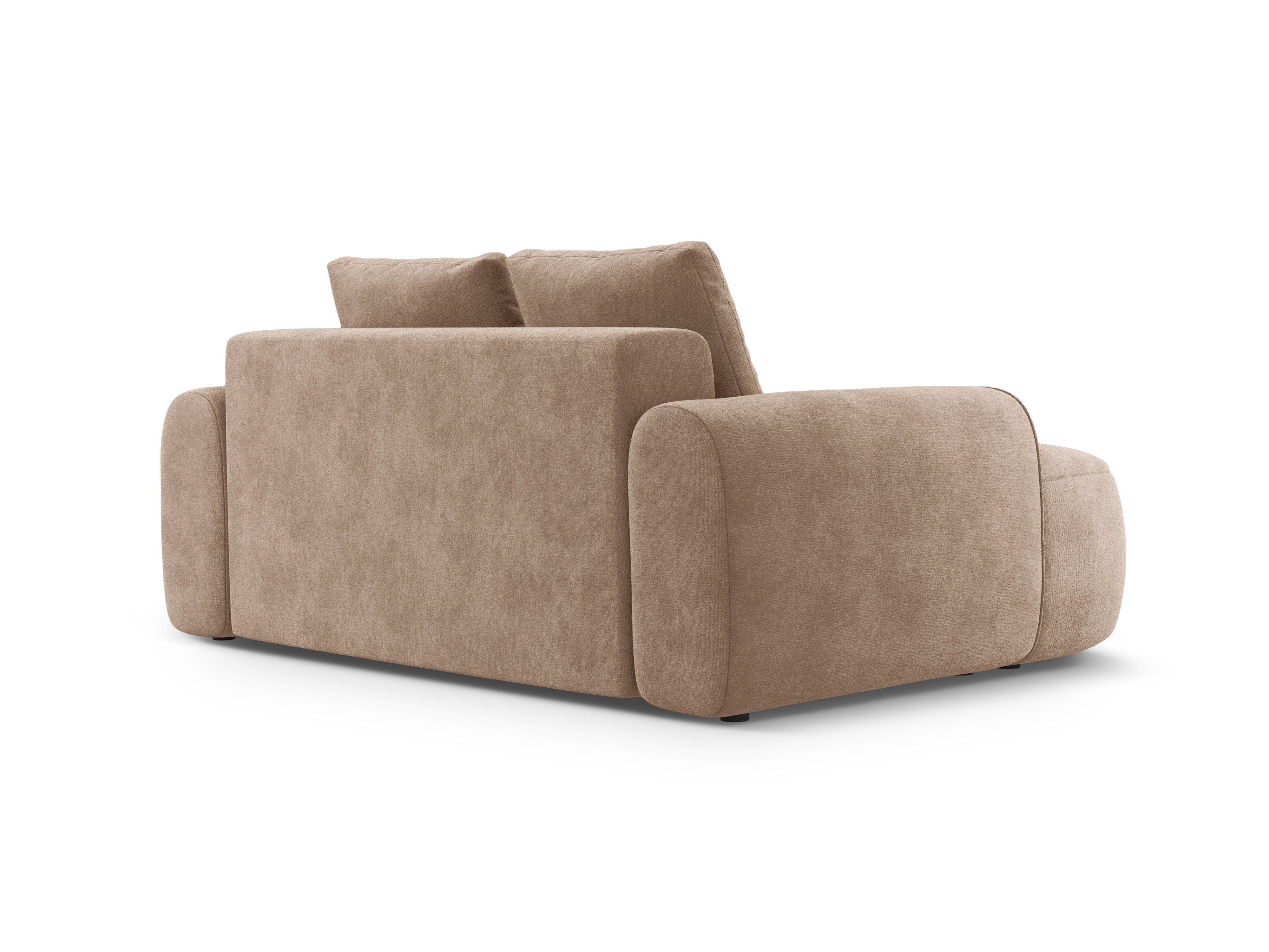 Velvet 2-Seater Sofa LINZ Dark Beige