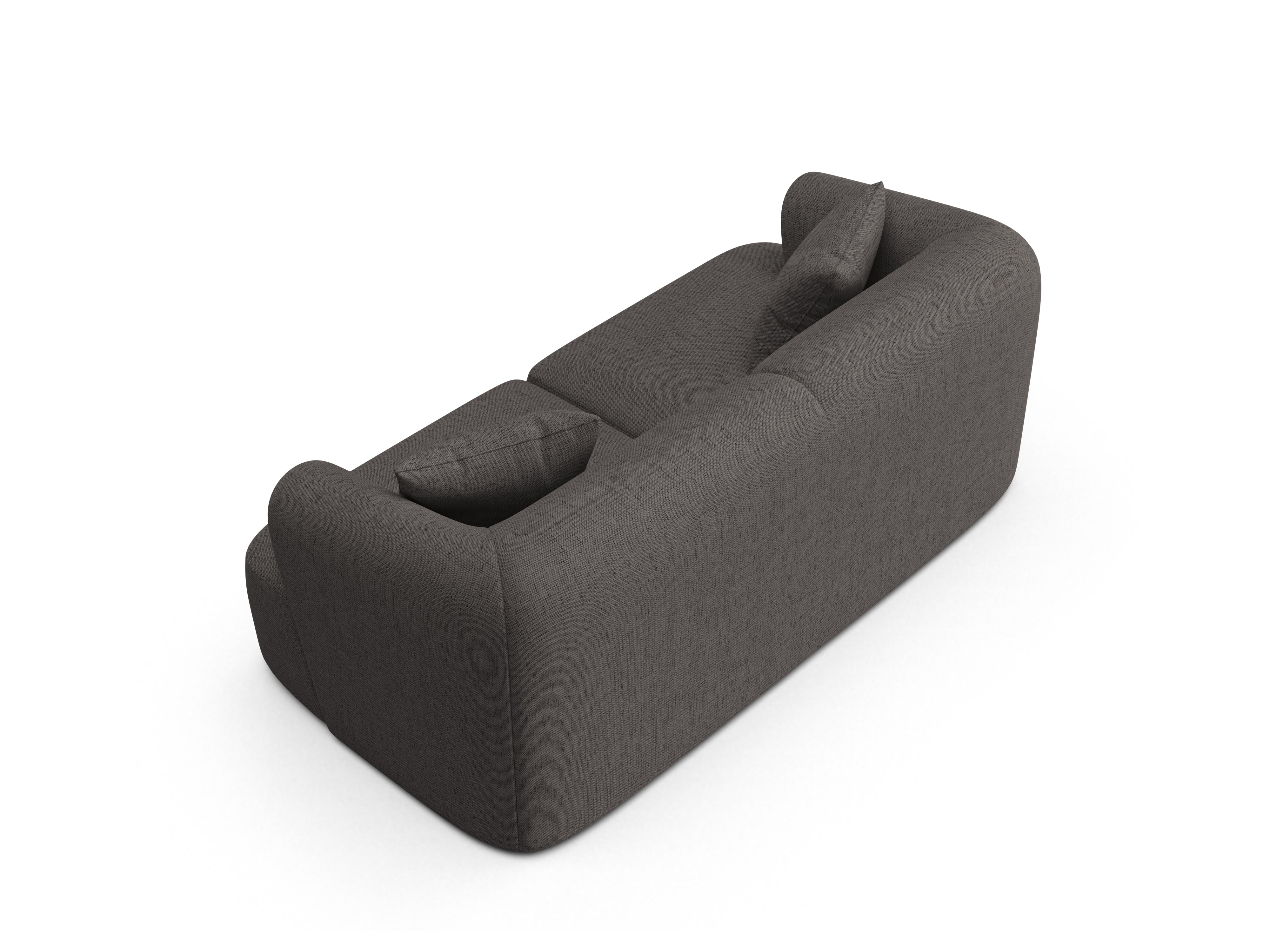 2-seater Sofa CAMPI gray chenille