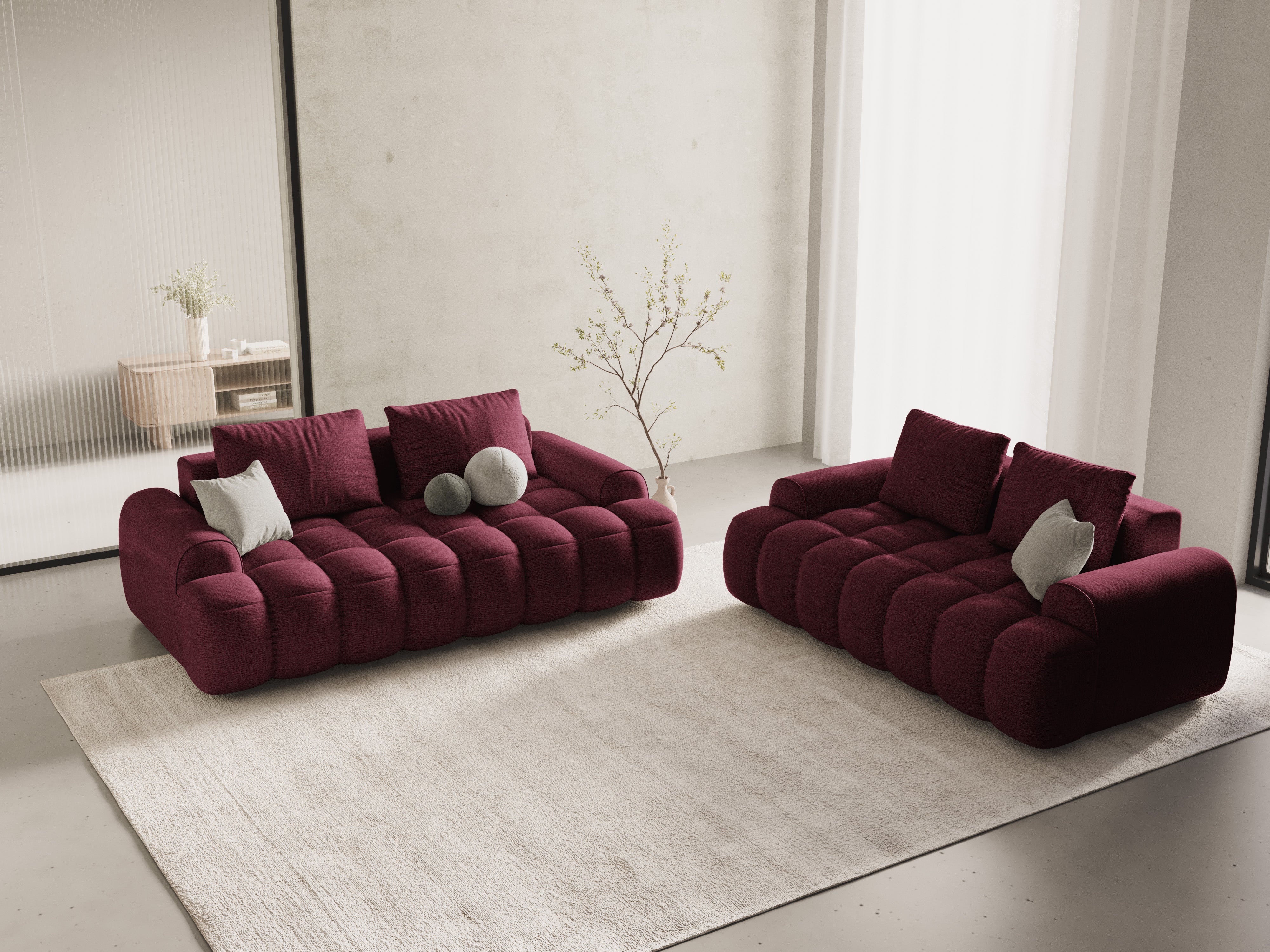 Sofa pre 2 osoby LINZ bordová