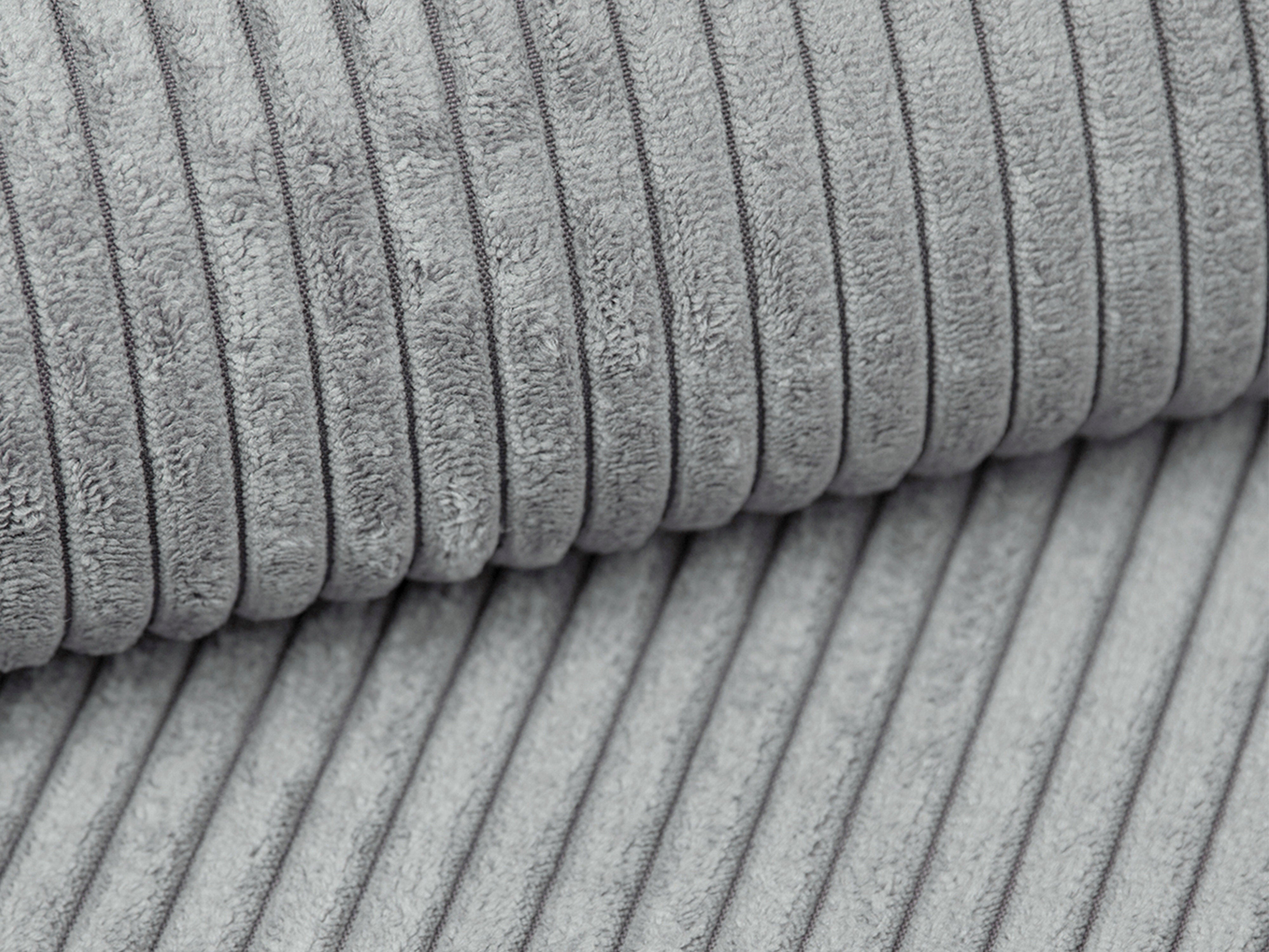 2-seater Sofa CAMPI light gray corduroy