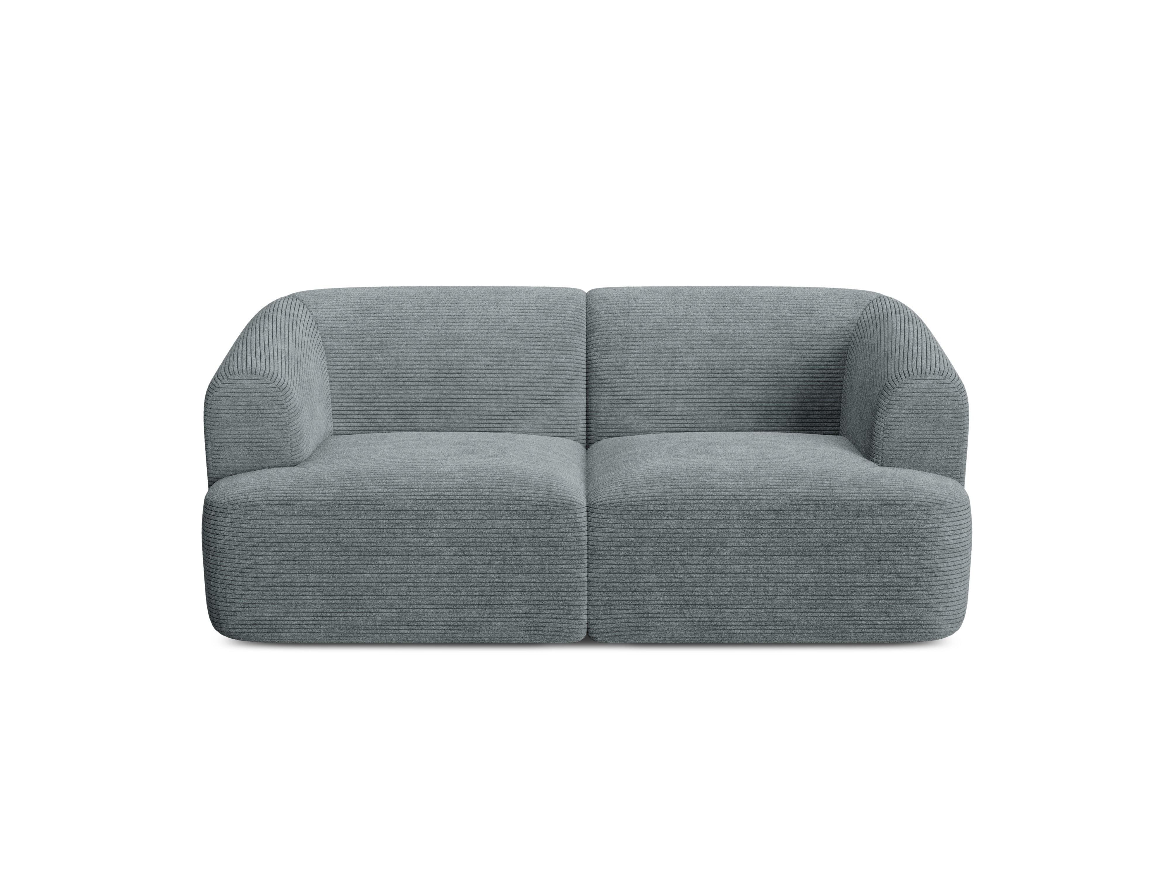 2-seater Sofa CAMPI gray corduroy