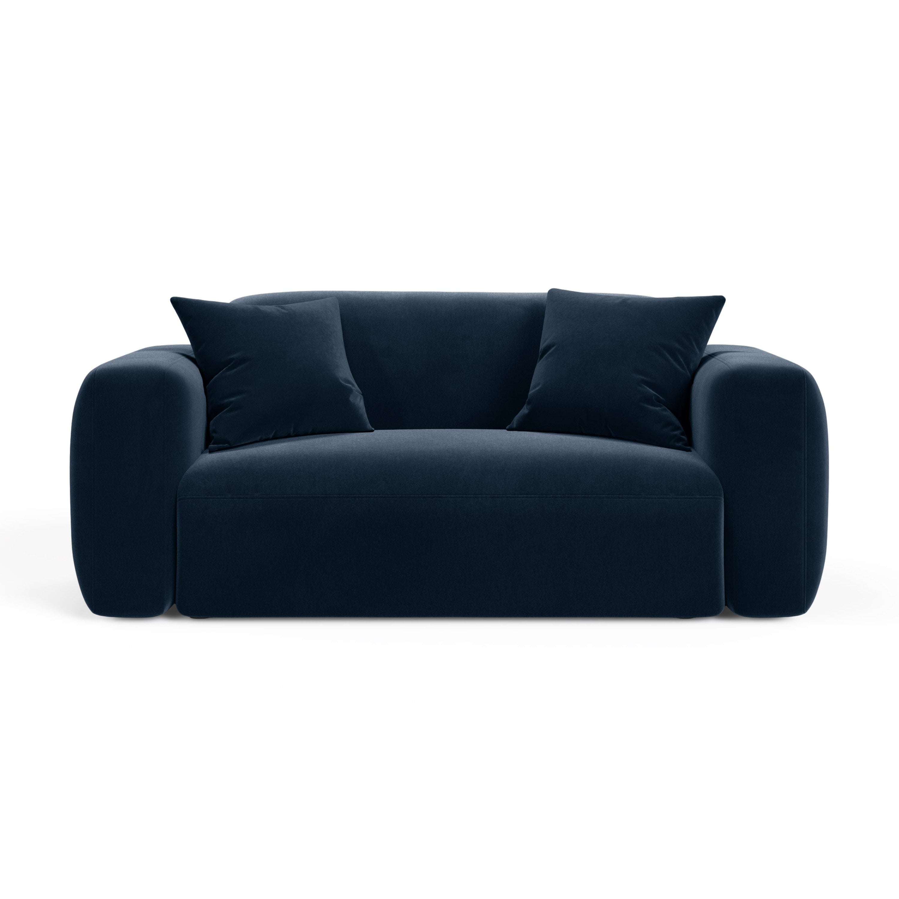Sofa z jemného velúru pre 2 osoby STRINO granátová