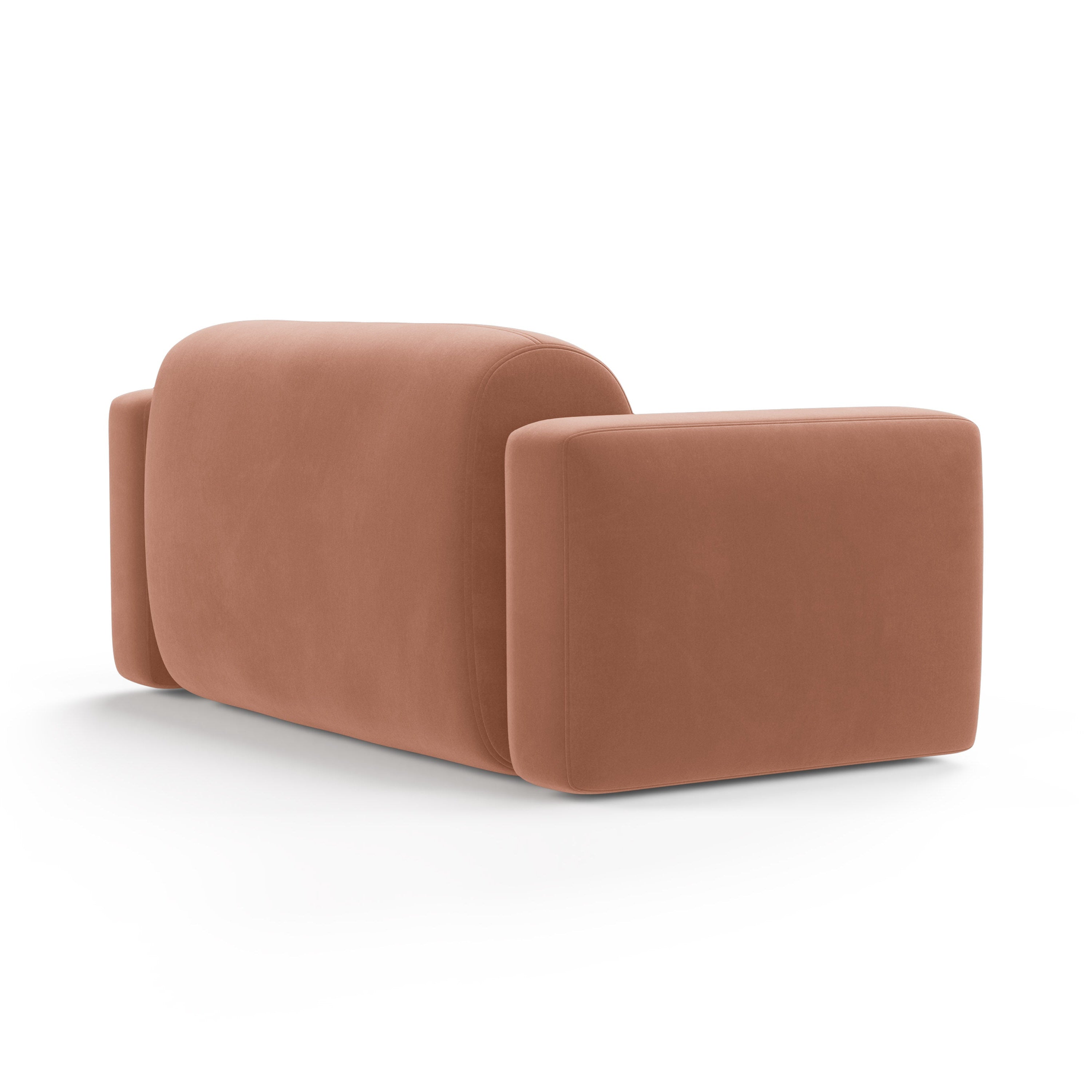 Sofa z jemného velúru pre 2 osoby STRINO ružová