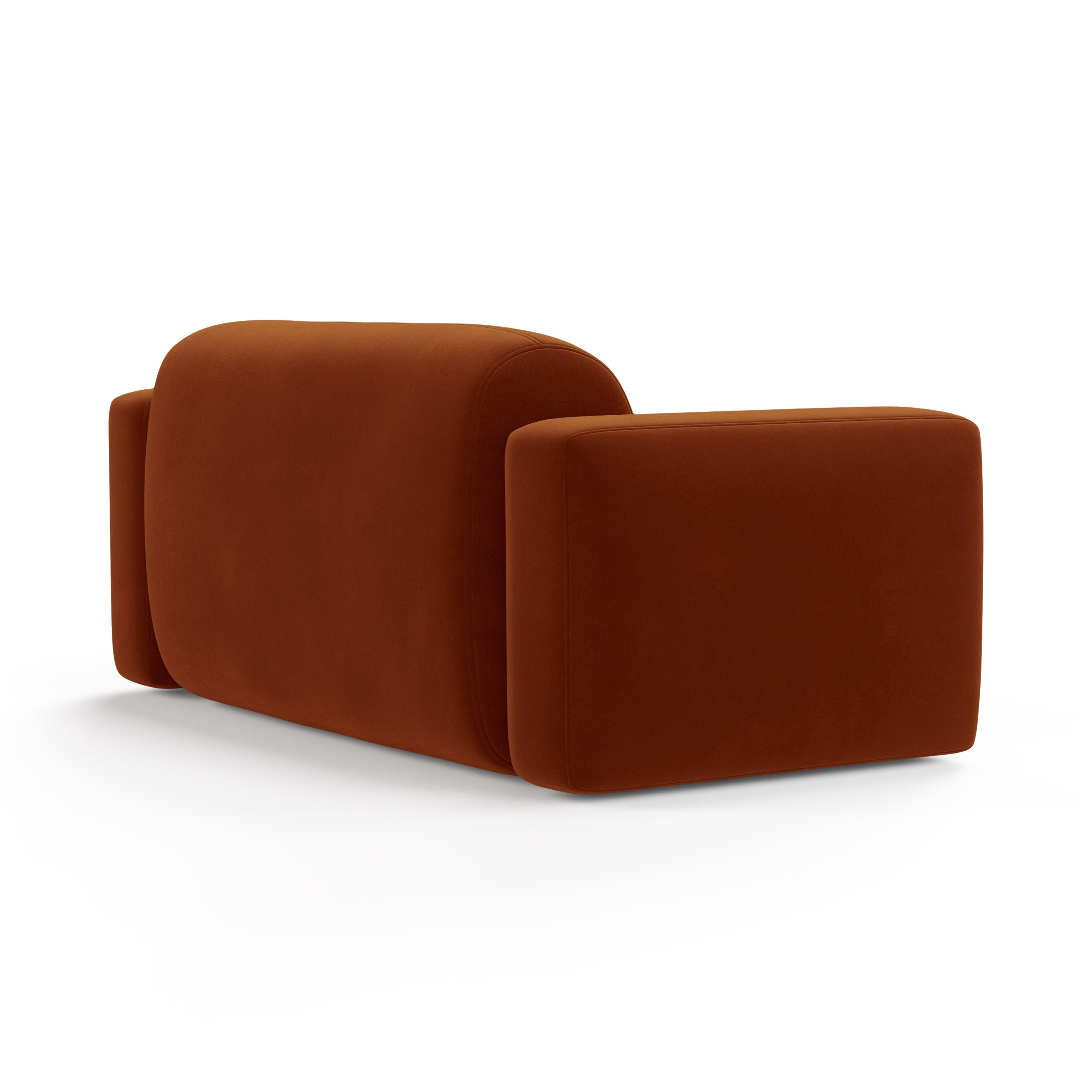 Sofa z jemného velúru 2-miestna STRINO terakota