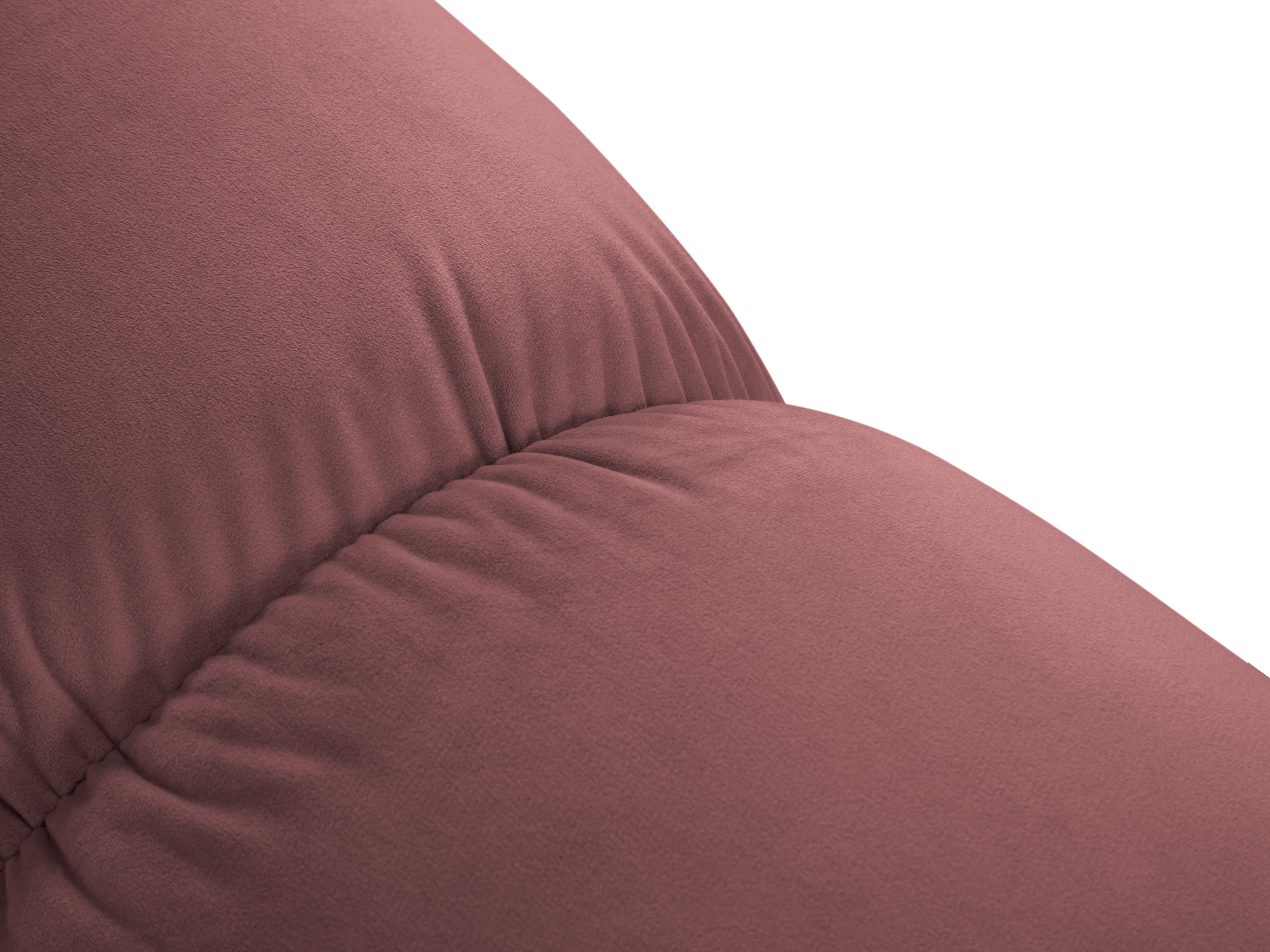 Sofa z jemného sametu 2-osobová CORTINA ružová