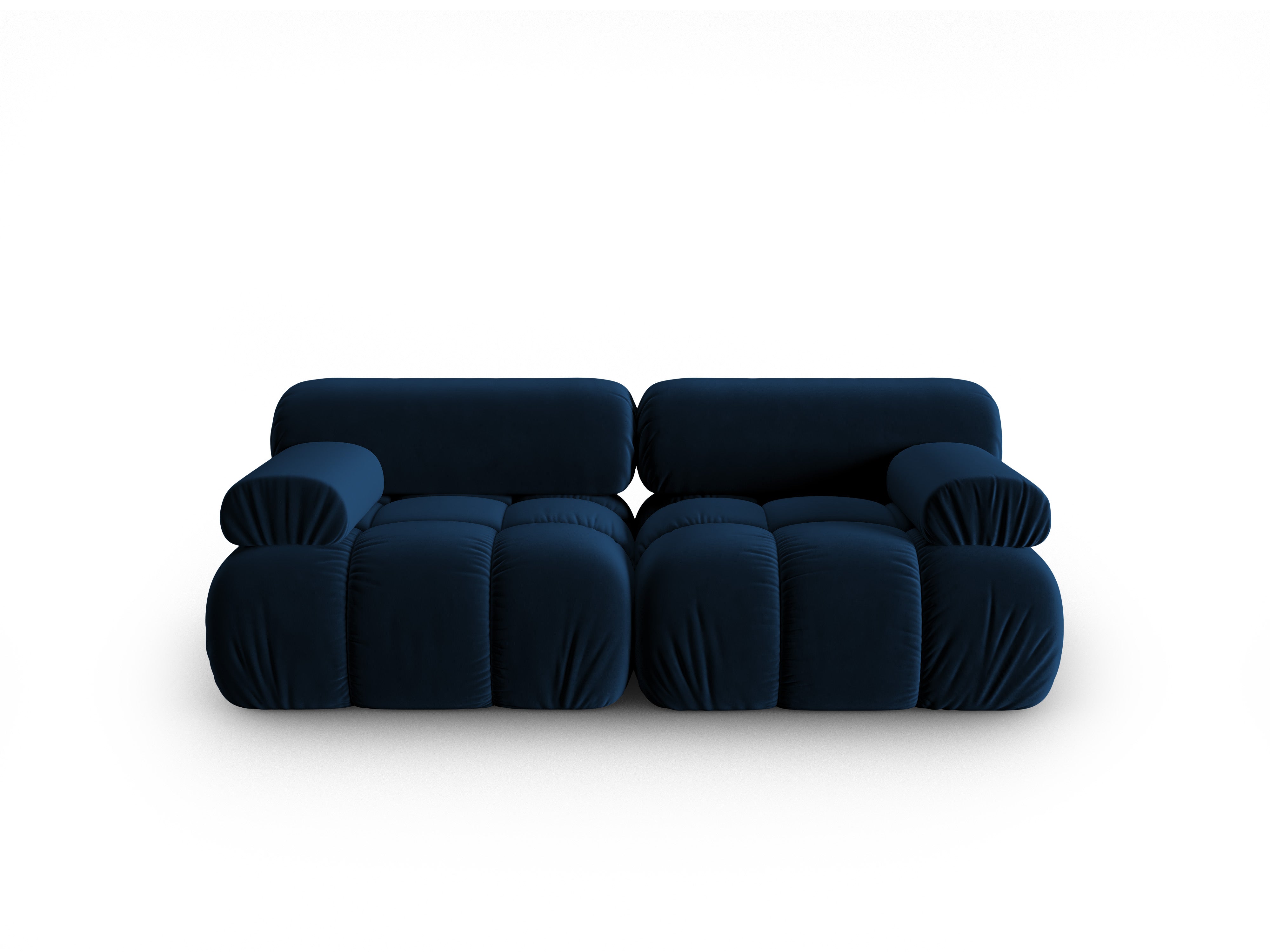 Sofa z jemného sametu 2-osobová CORTINA kráľovská modrá