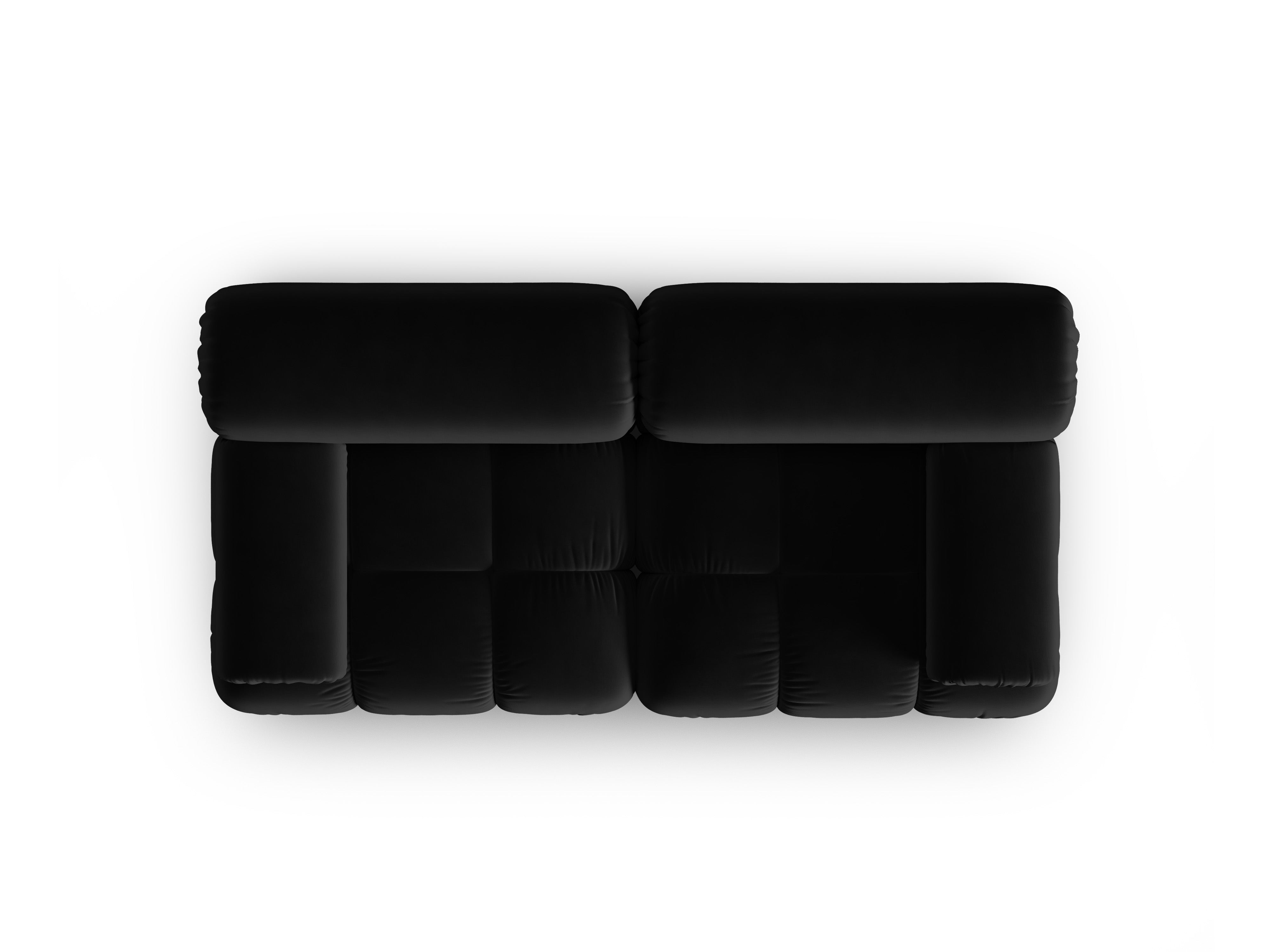 Sofa zamatová 2-osobová CORTINA čierna