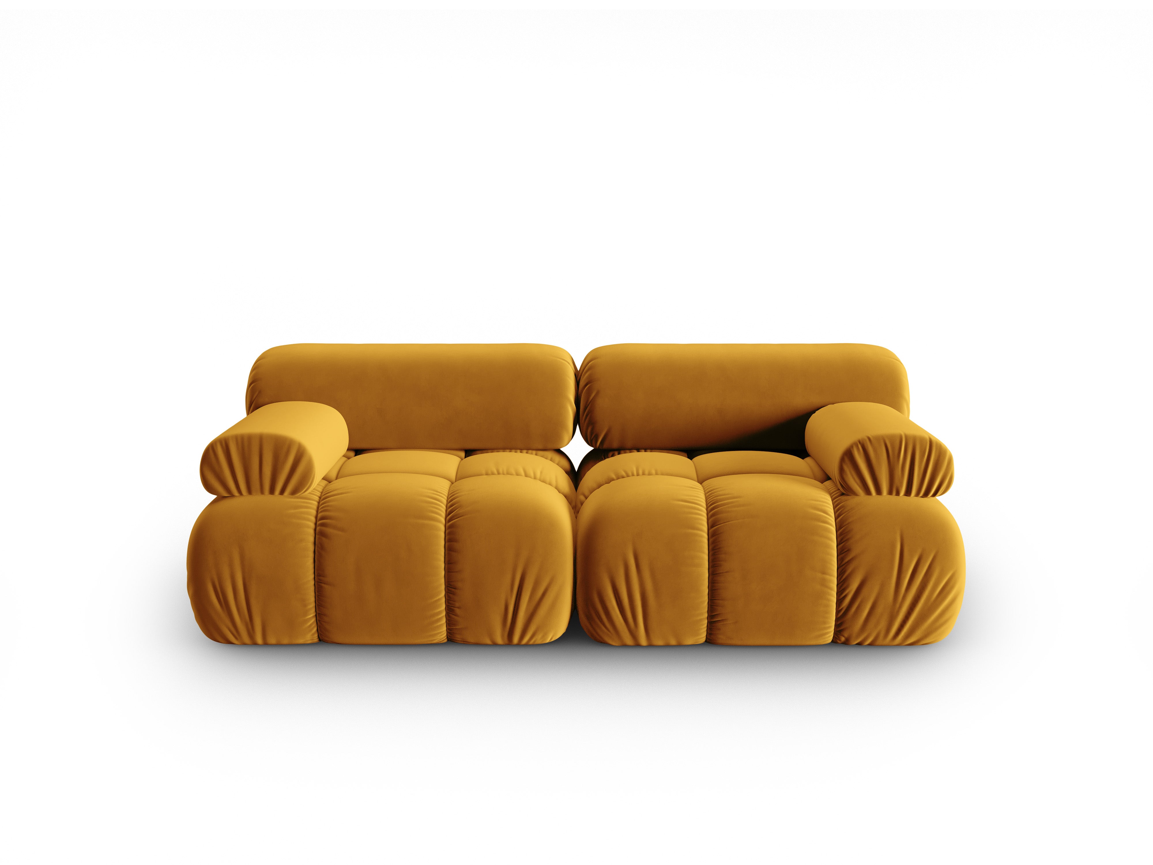 Sofa zamatová 2-osobová CORTINA žltá