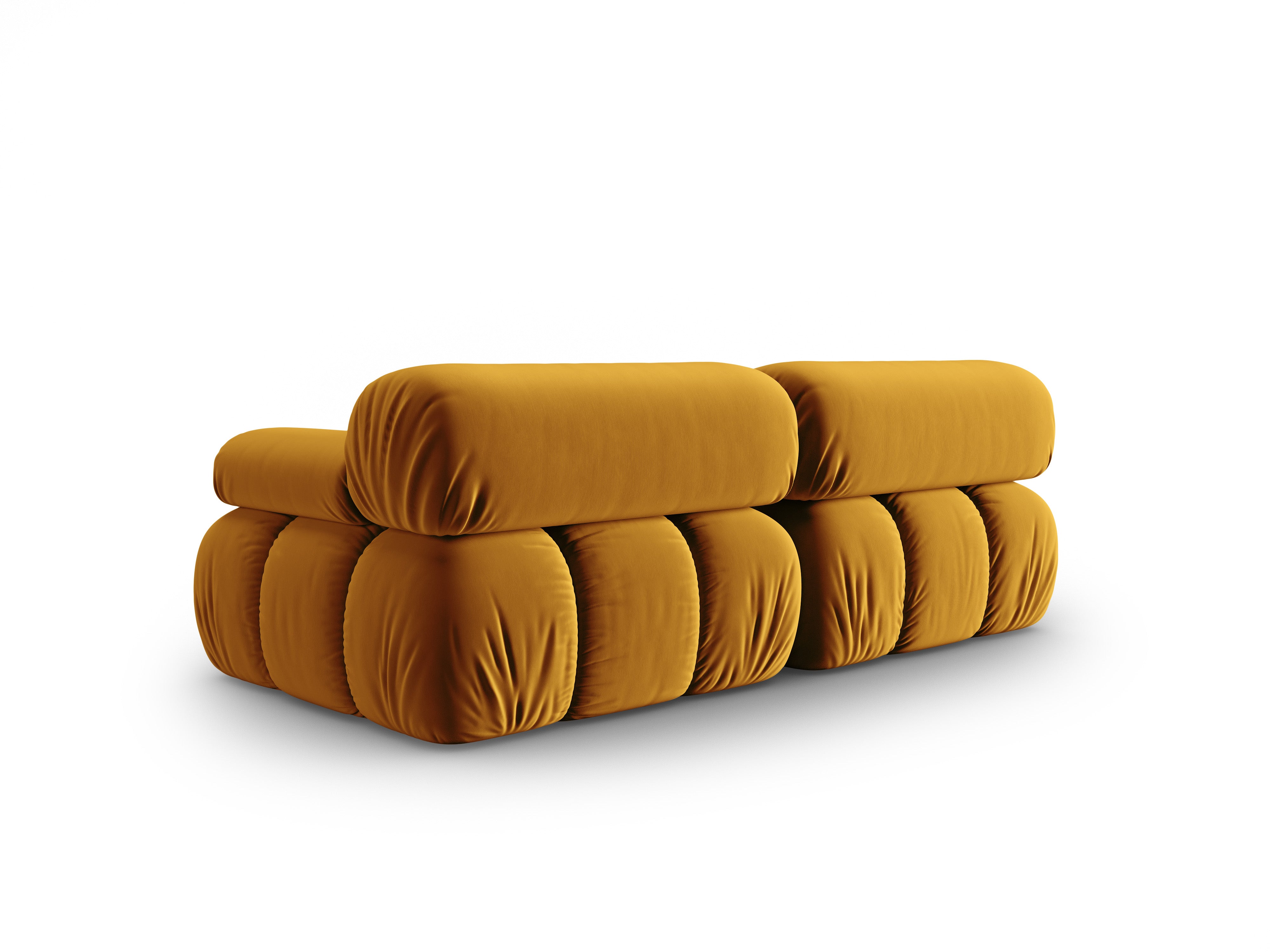 Sofa zamatová 2-osobová CORTINA žltá