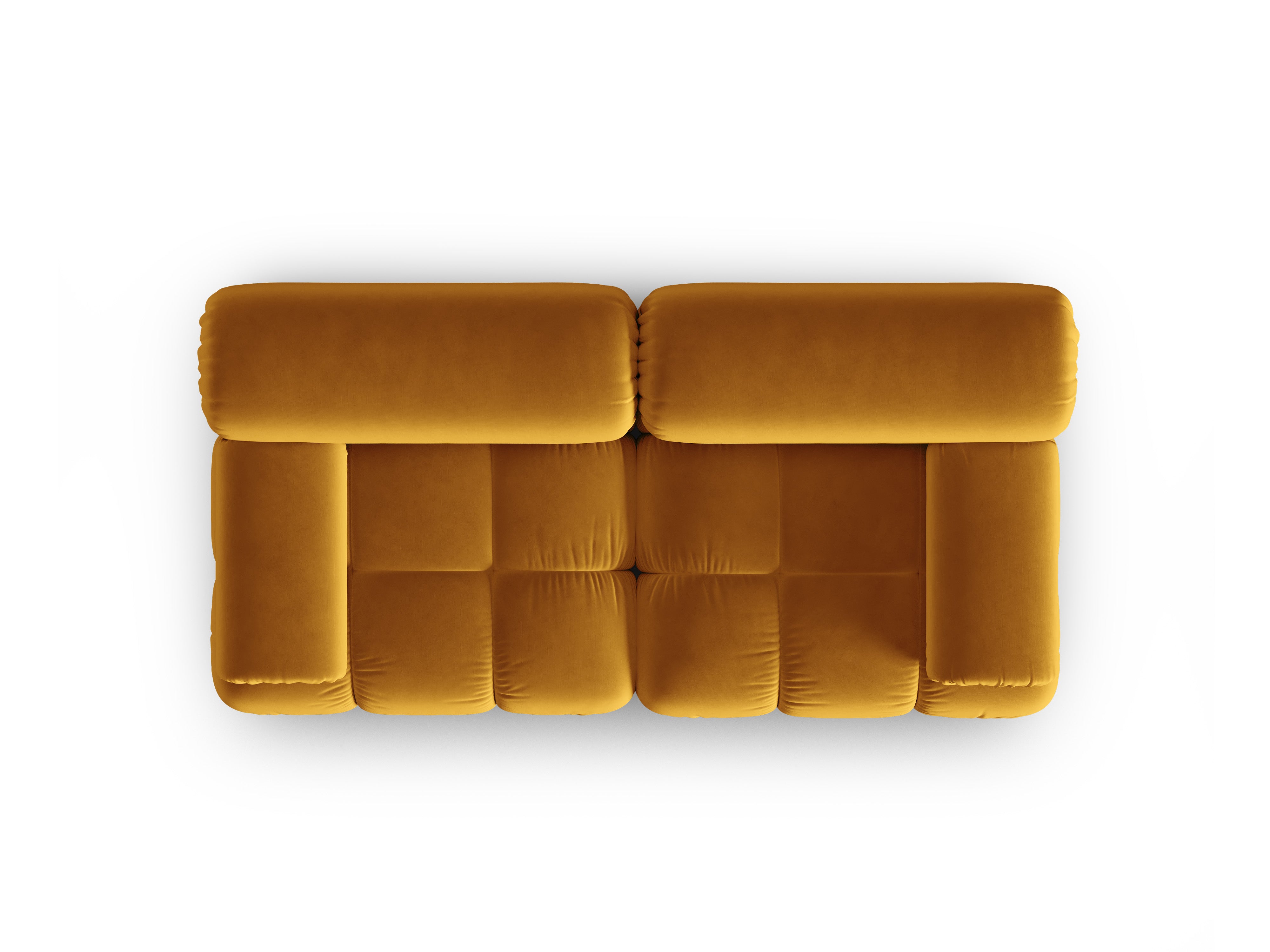 Sofa zamatová 2-osobová CORTINA žltá