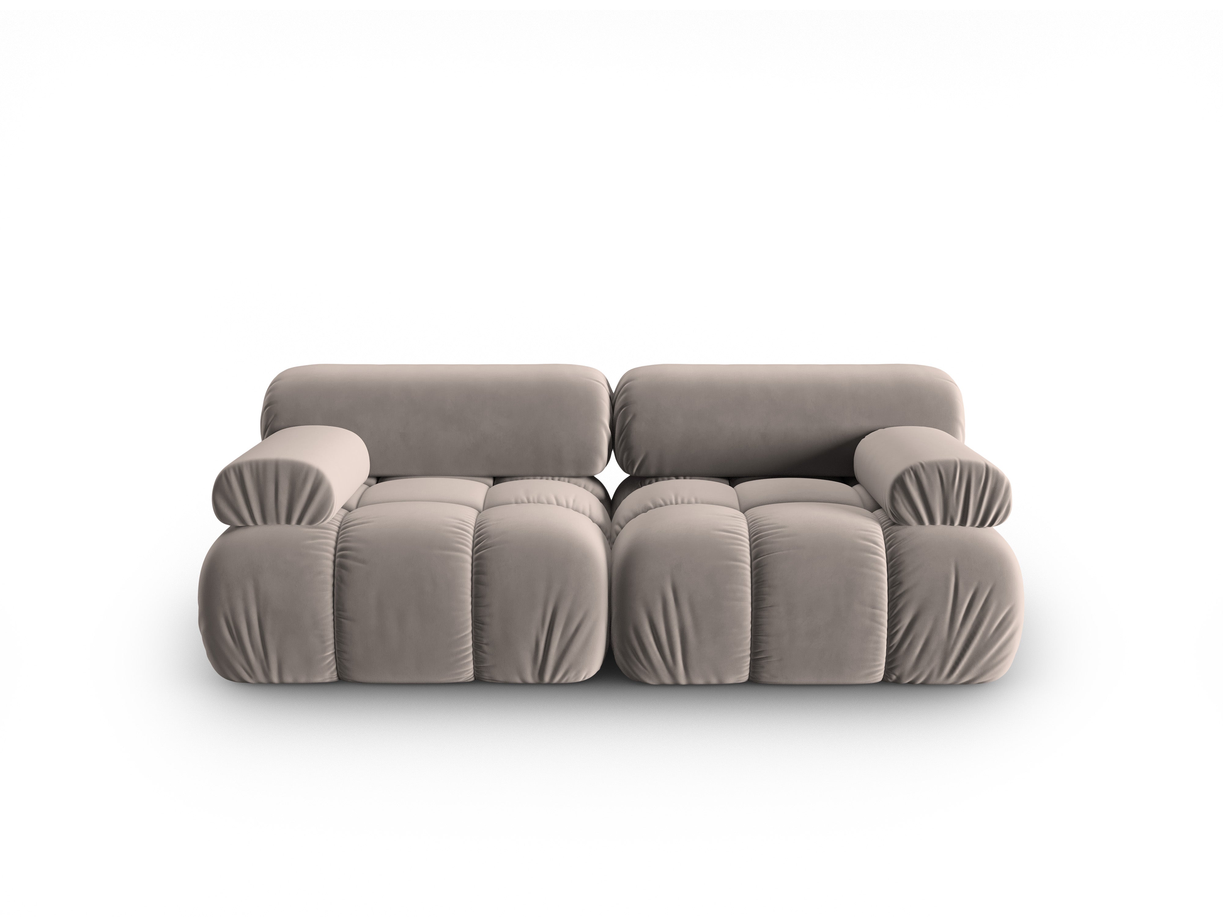 Sofa z jemného sametu 2-osobová CORTINA cappuccino