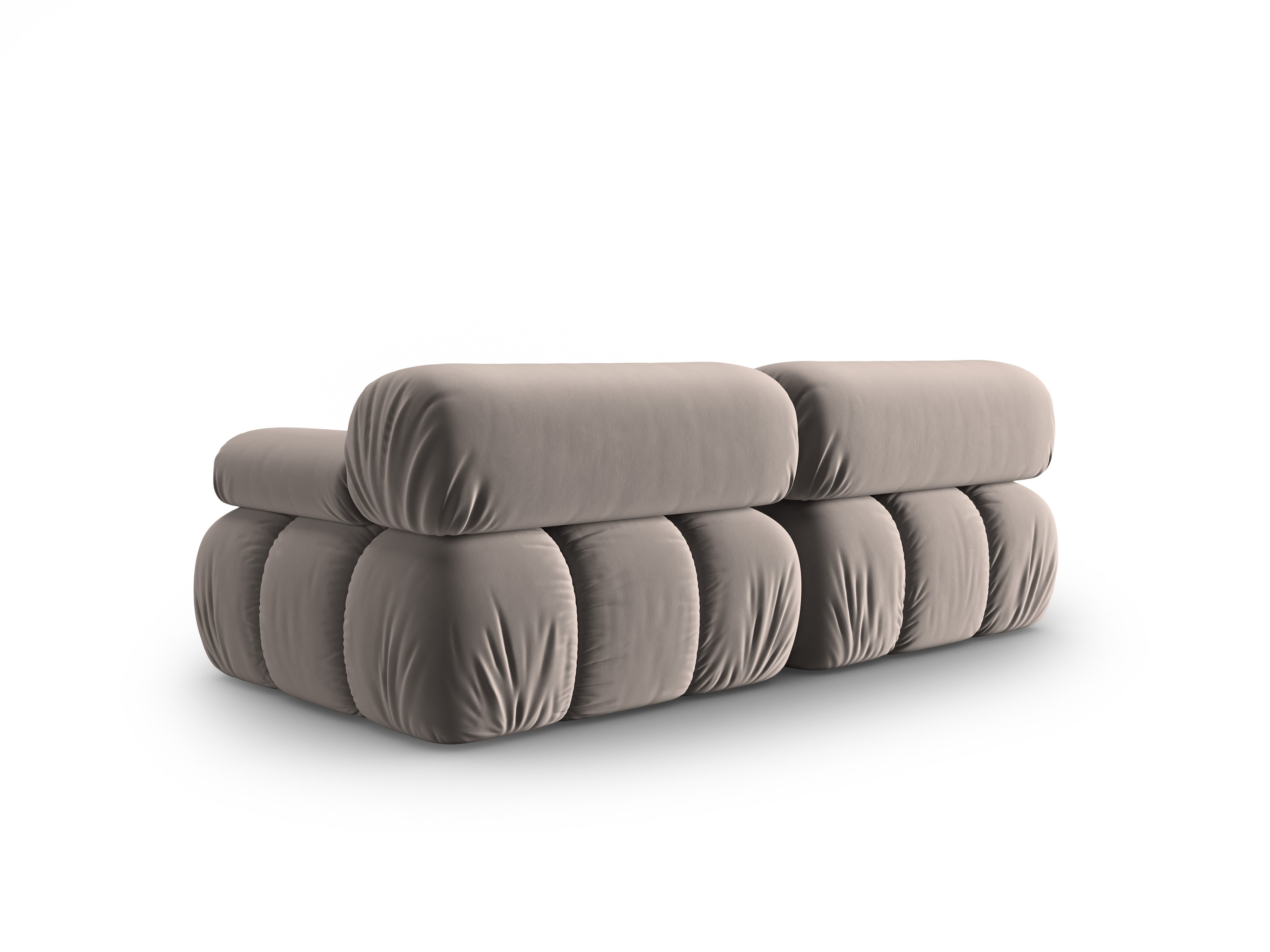 Sofa z jemného sametu 2-osobová CORTINA cappuccino