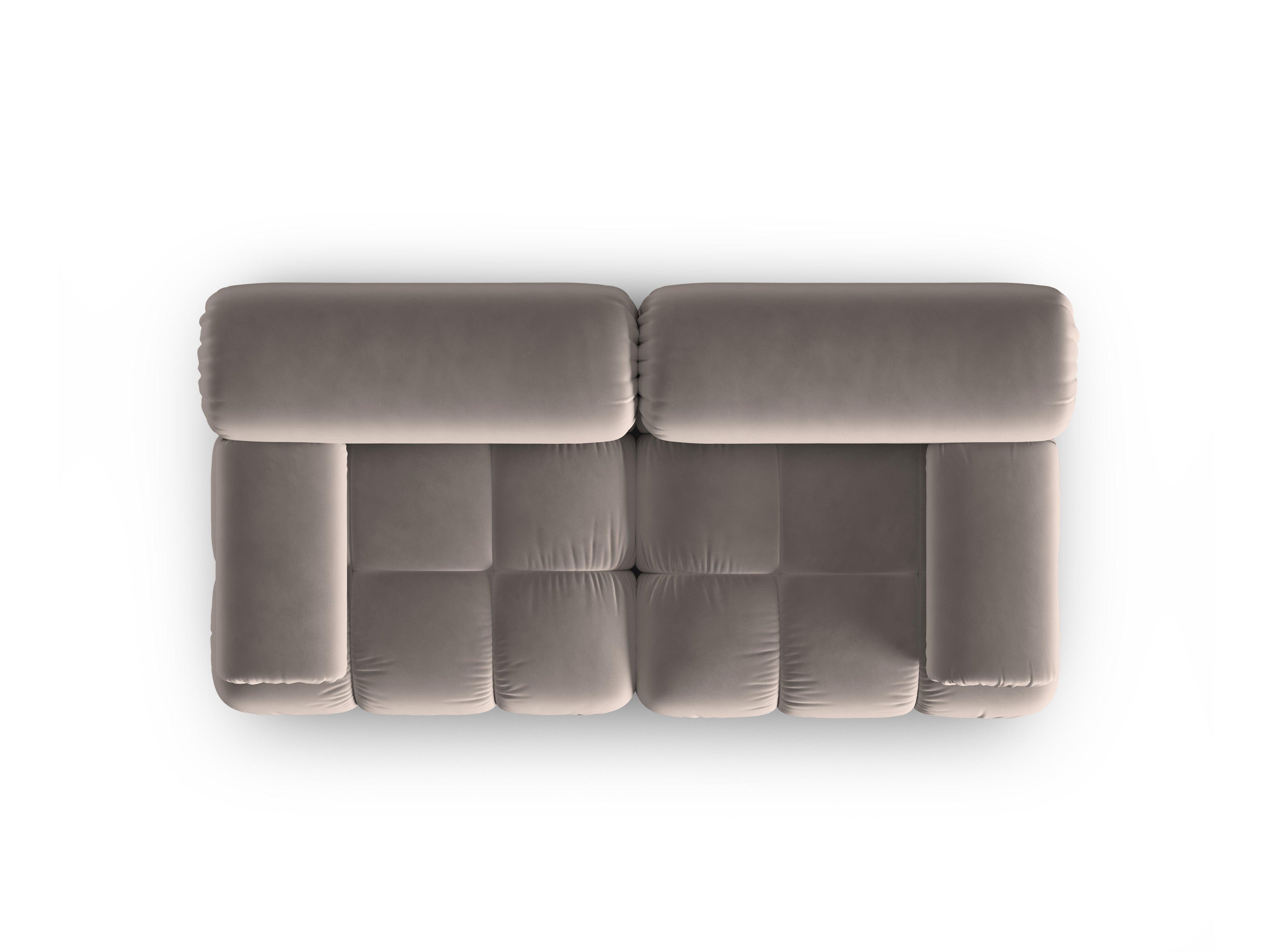 Sofa z jemného sametu 2-osobová CORTINA cappuccino