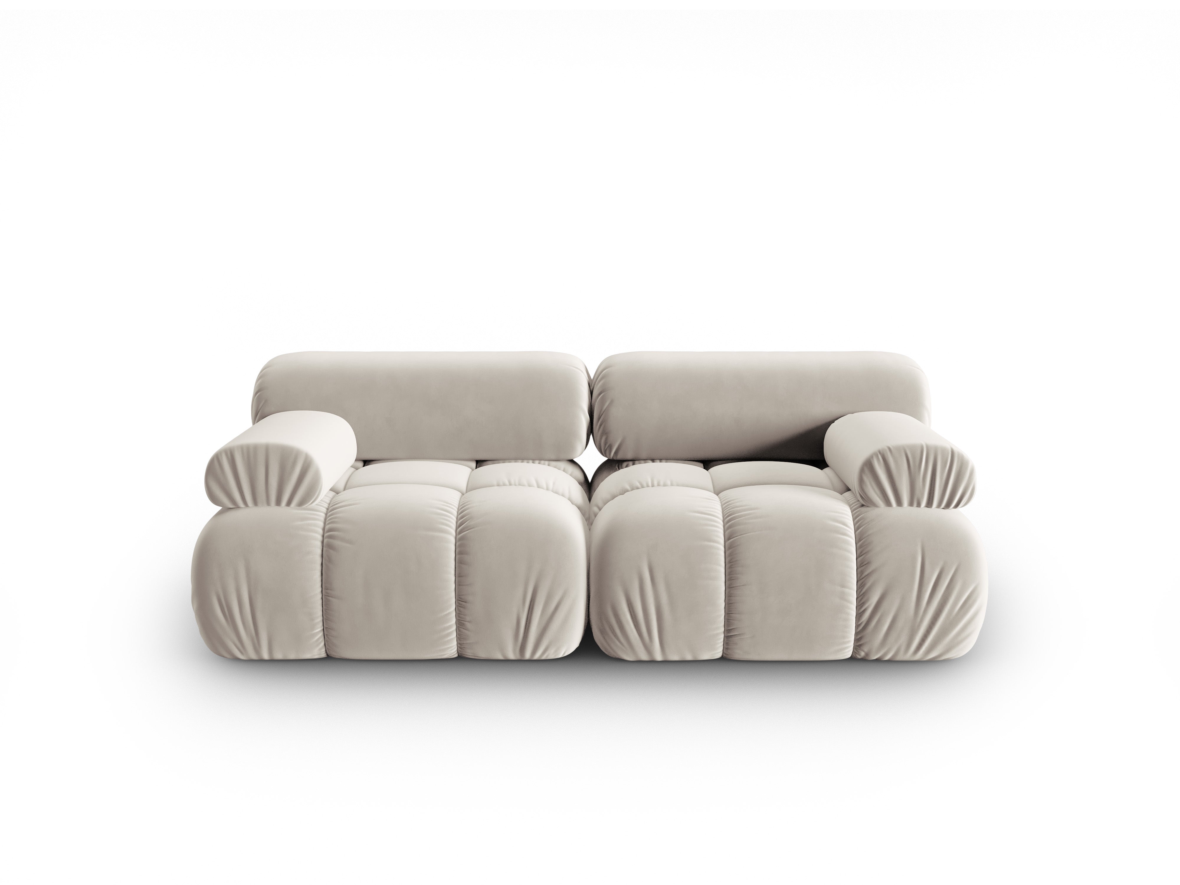 Sofa zamatová 2-osobová CORTINA béžová