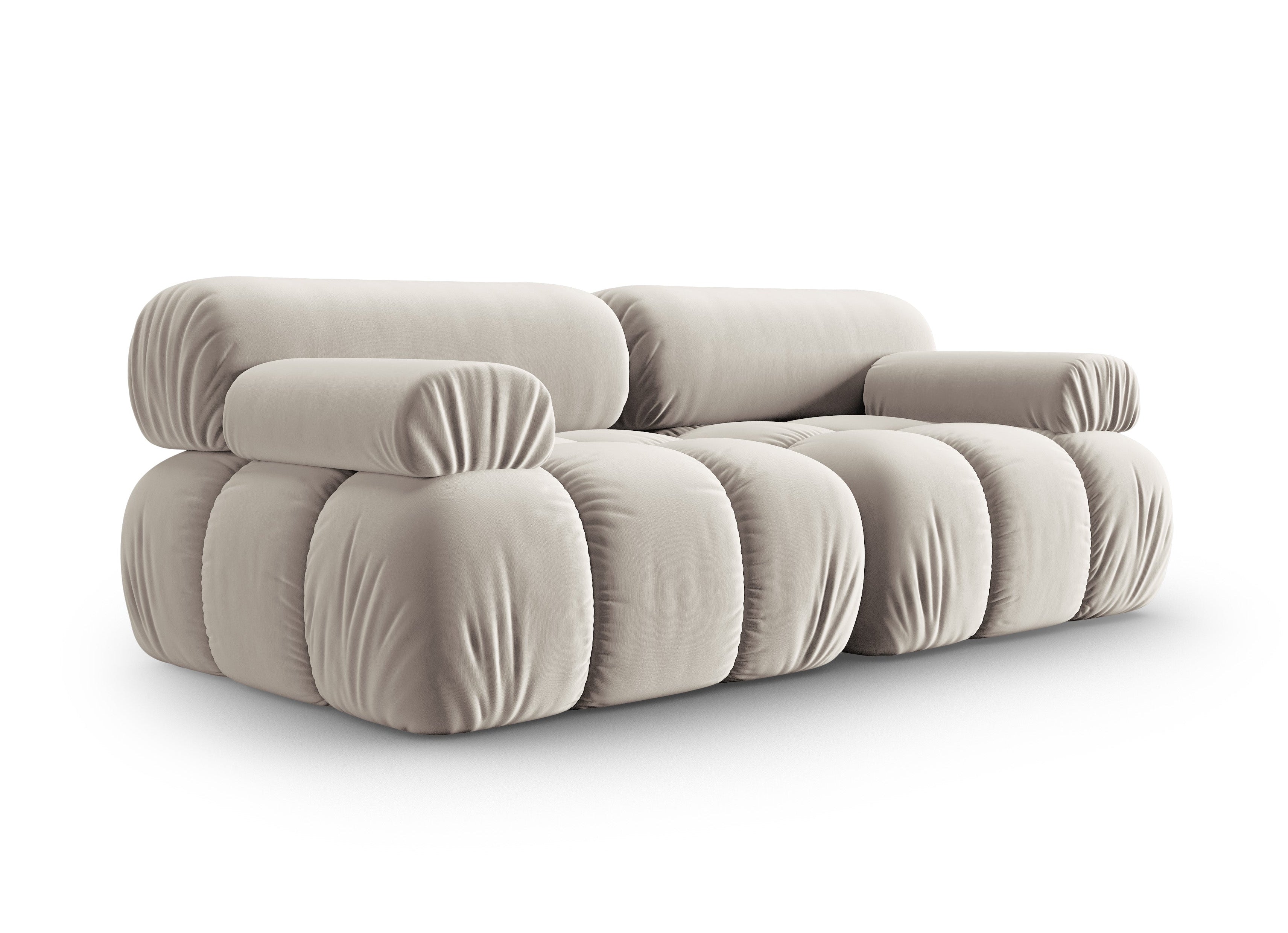 Sofa zamatová 2-osobová CORTINA béžová