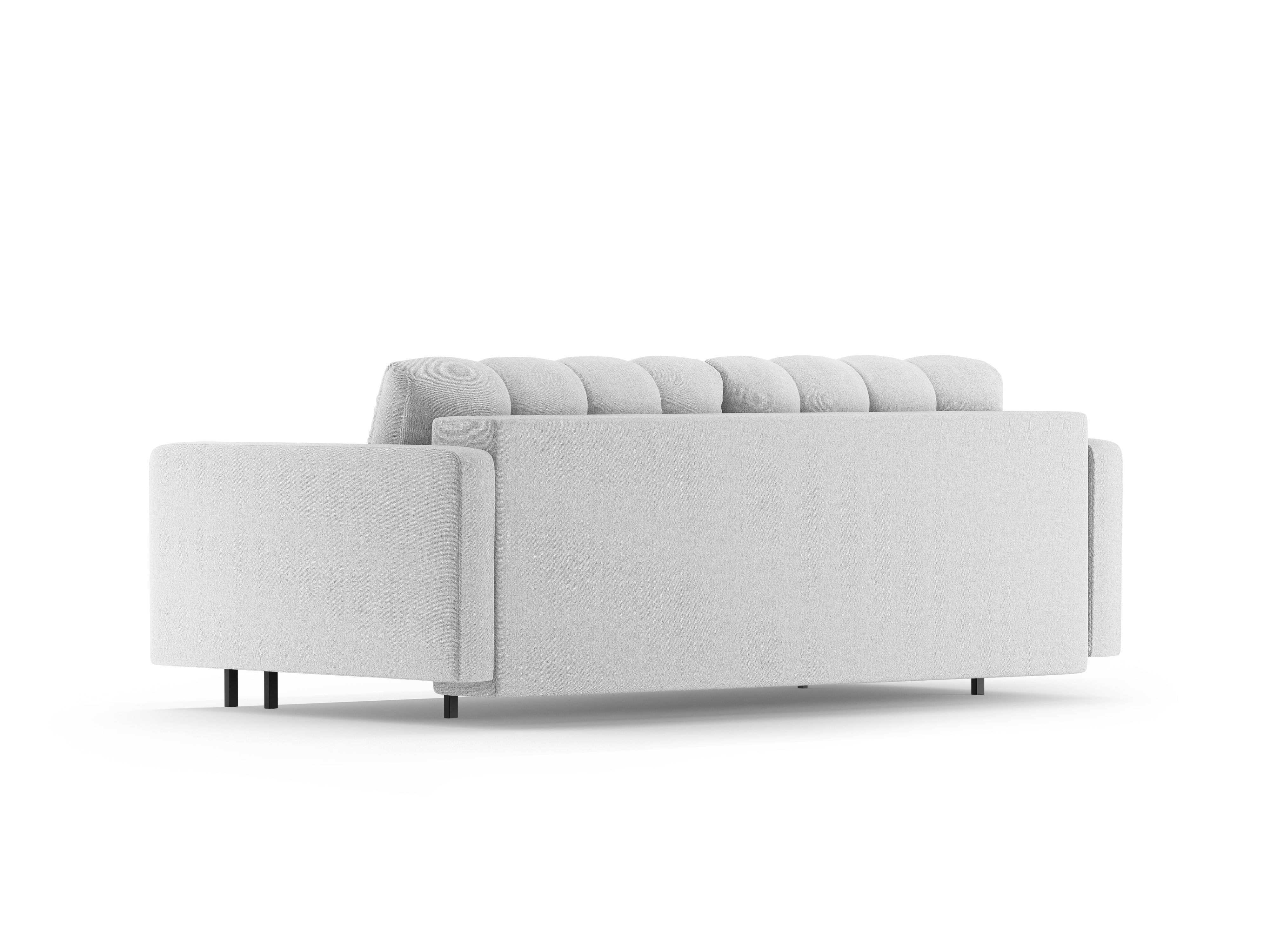 3-seater sofa with sleeping function BALI light gray with black base