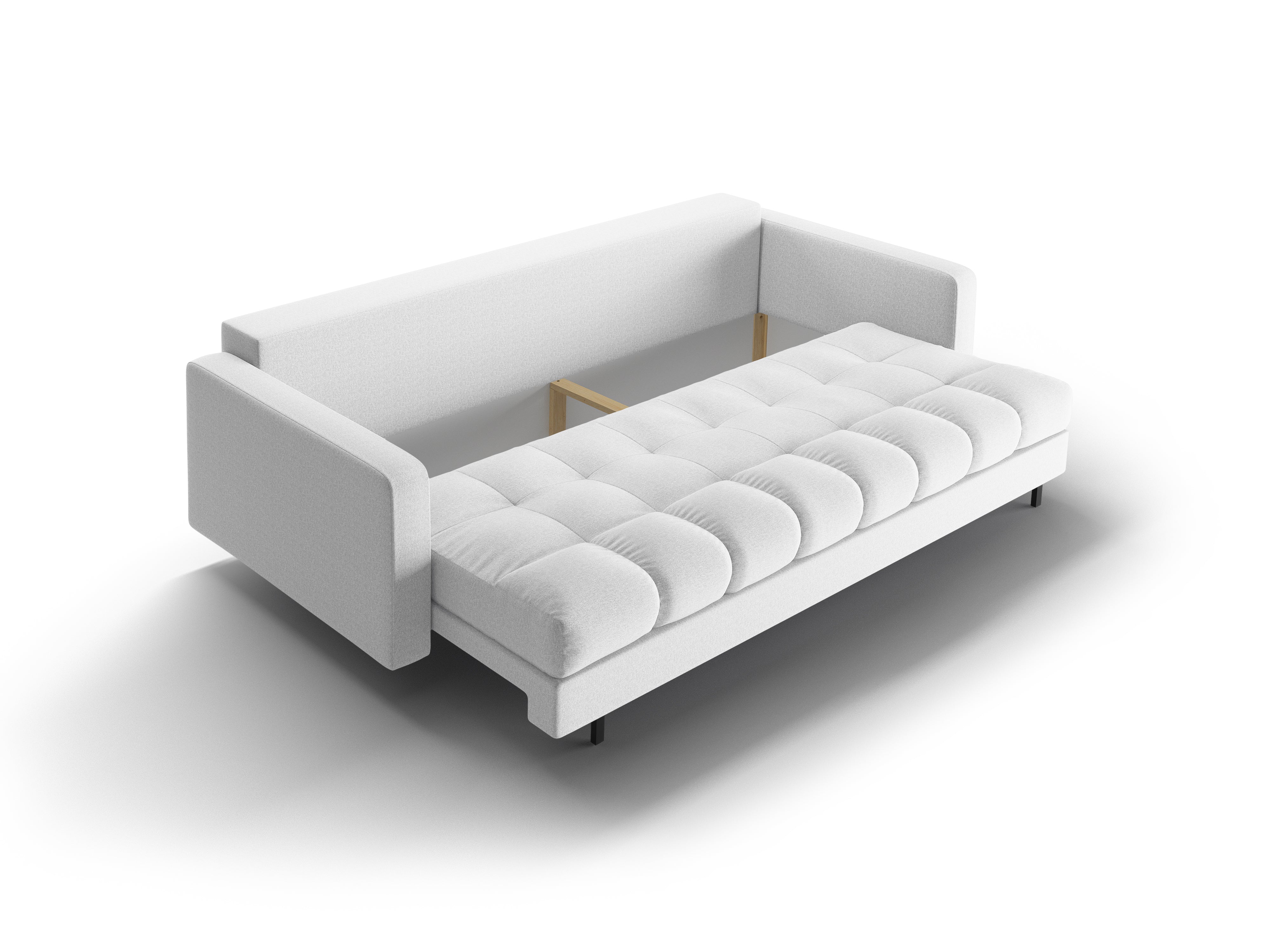 3-seater sofa with sleeping function BALI light gray with black base