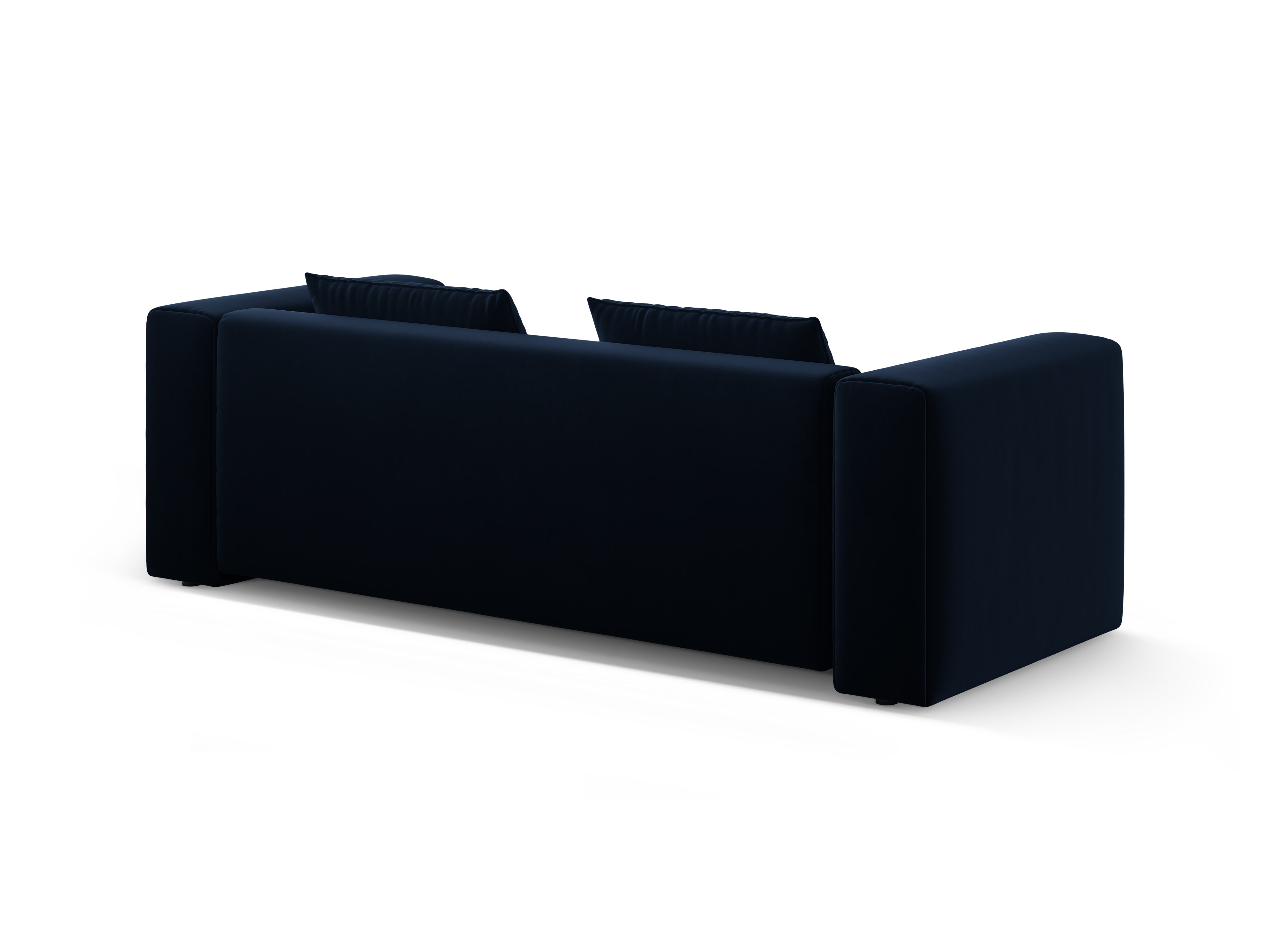 Sofa z jemného zamatového materiálu pre 3 osoby s funkciou spania VERONA kráľovská modrá