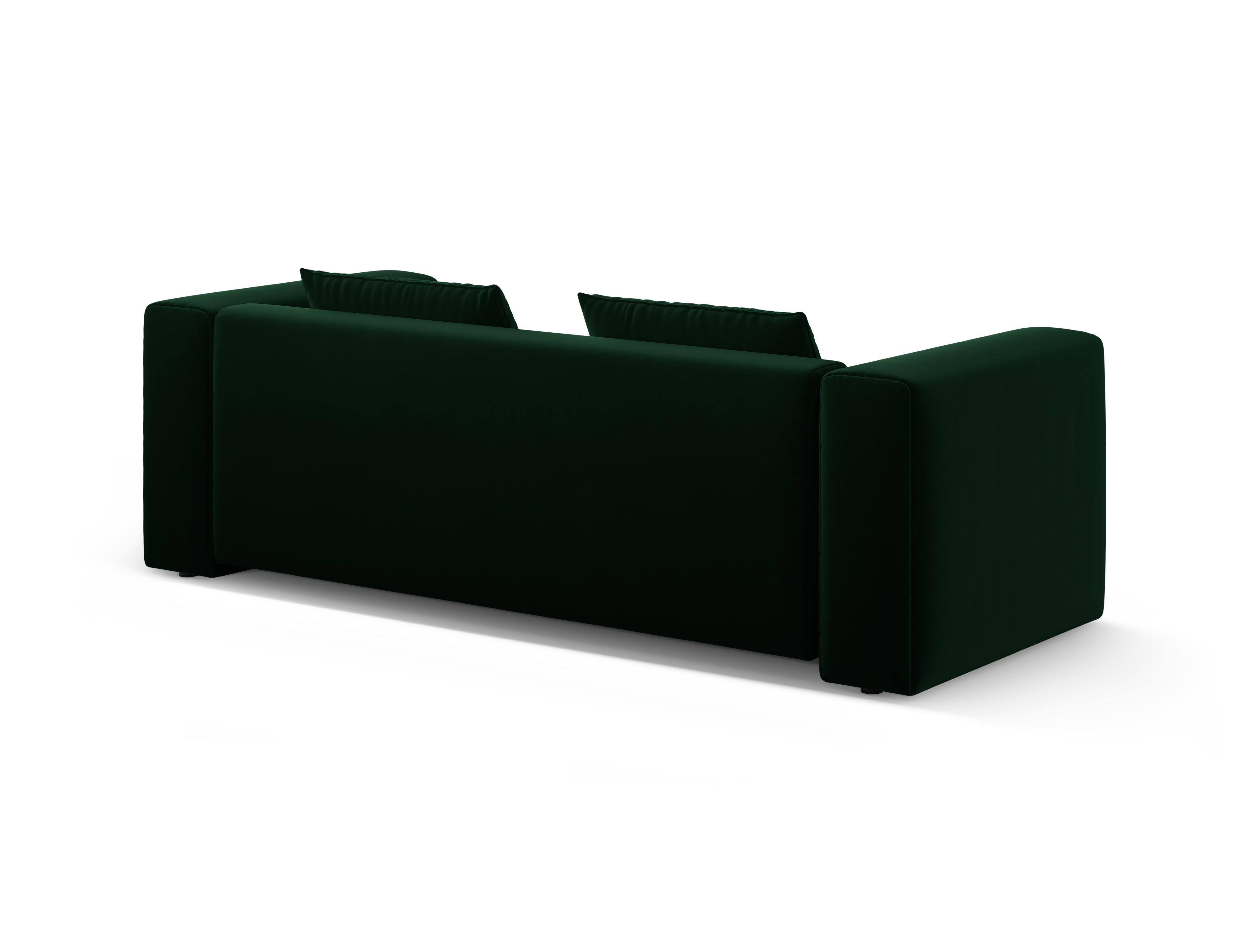 Velvet 3-Seater Sofa with Sleeping Function VERONA Bottle Green