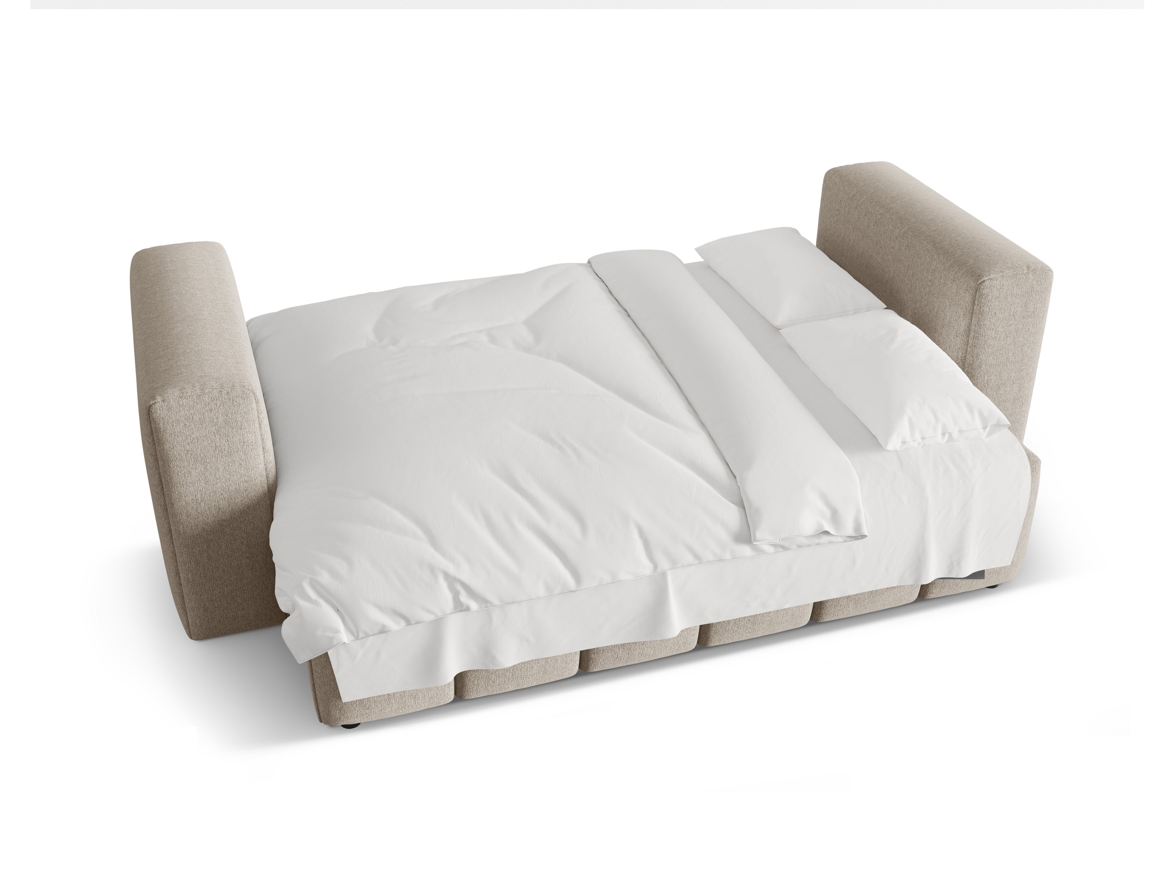 3-Seater Sofa with Sleeping Function VERONA Sand