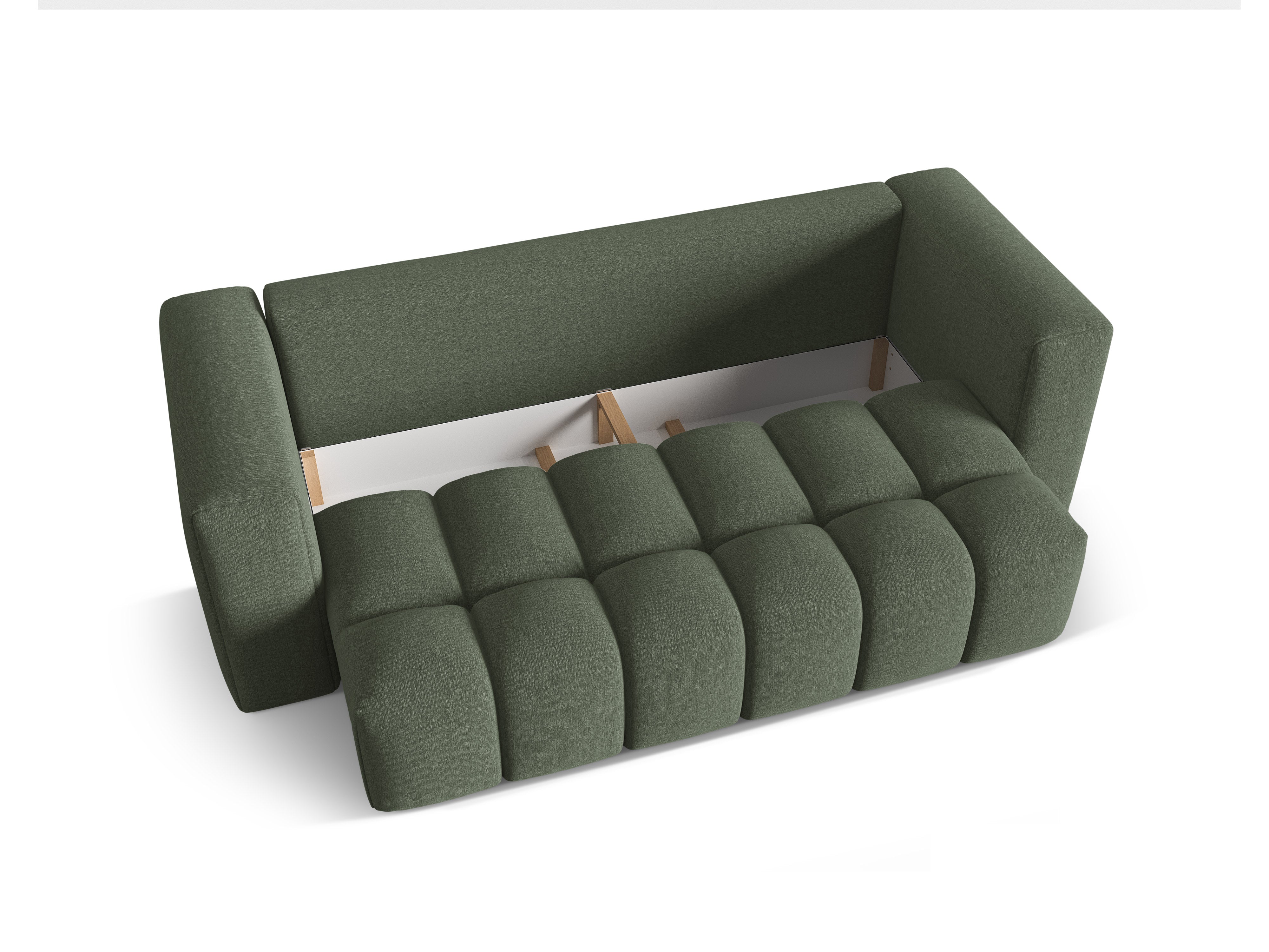 Sofa pre 3 osoby s funkciou spania VERONA olivová
