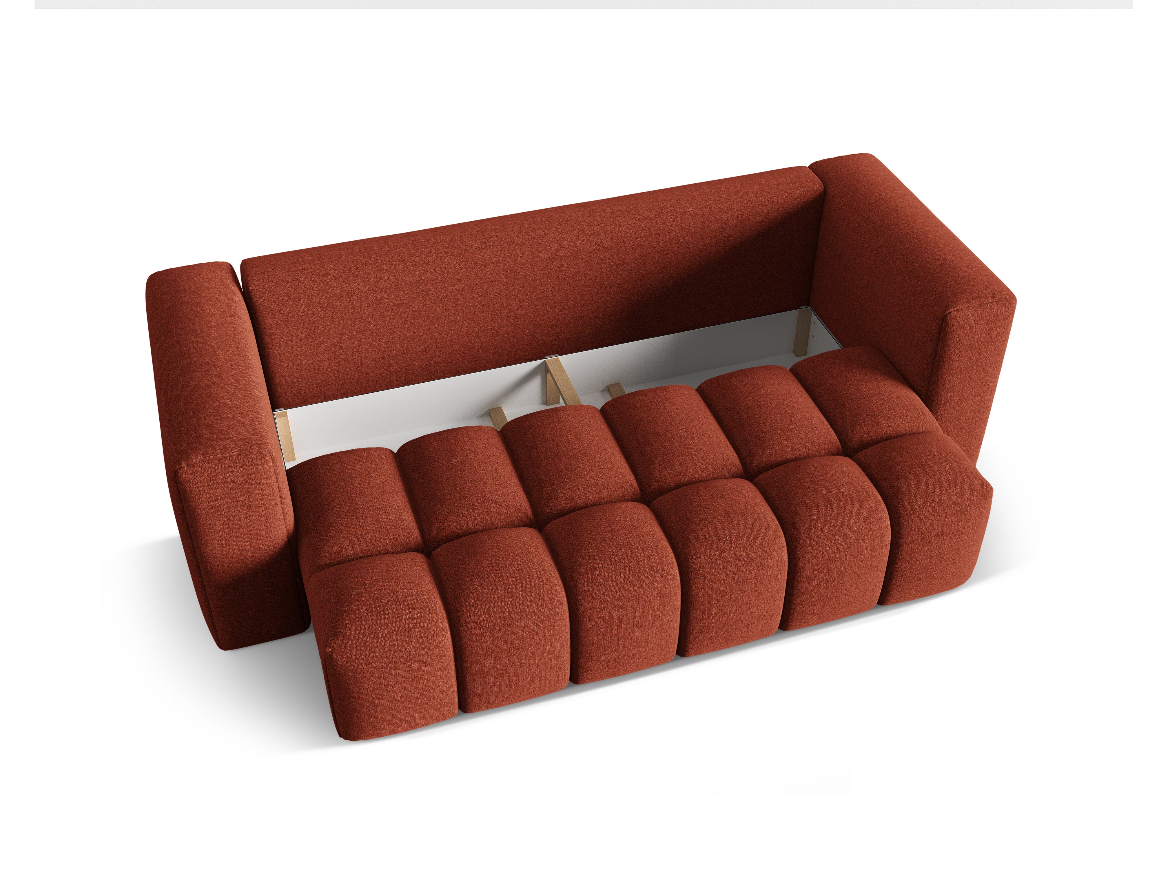 Sofa pre 3 osoby s funkciou spania VERONA koralová