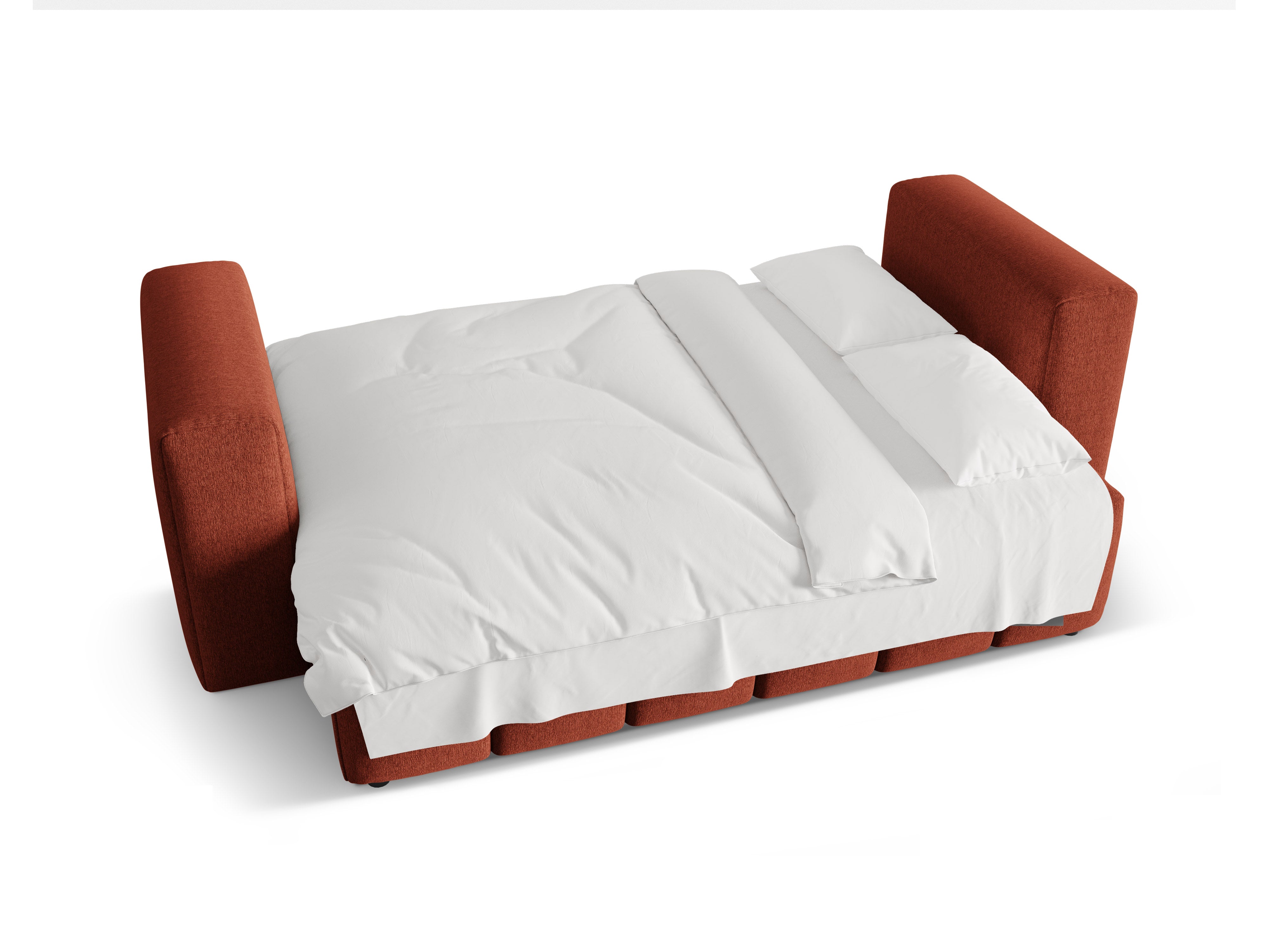 Sofa pre 3 osoby s funkciou spania VERONA koralová