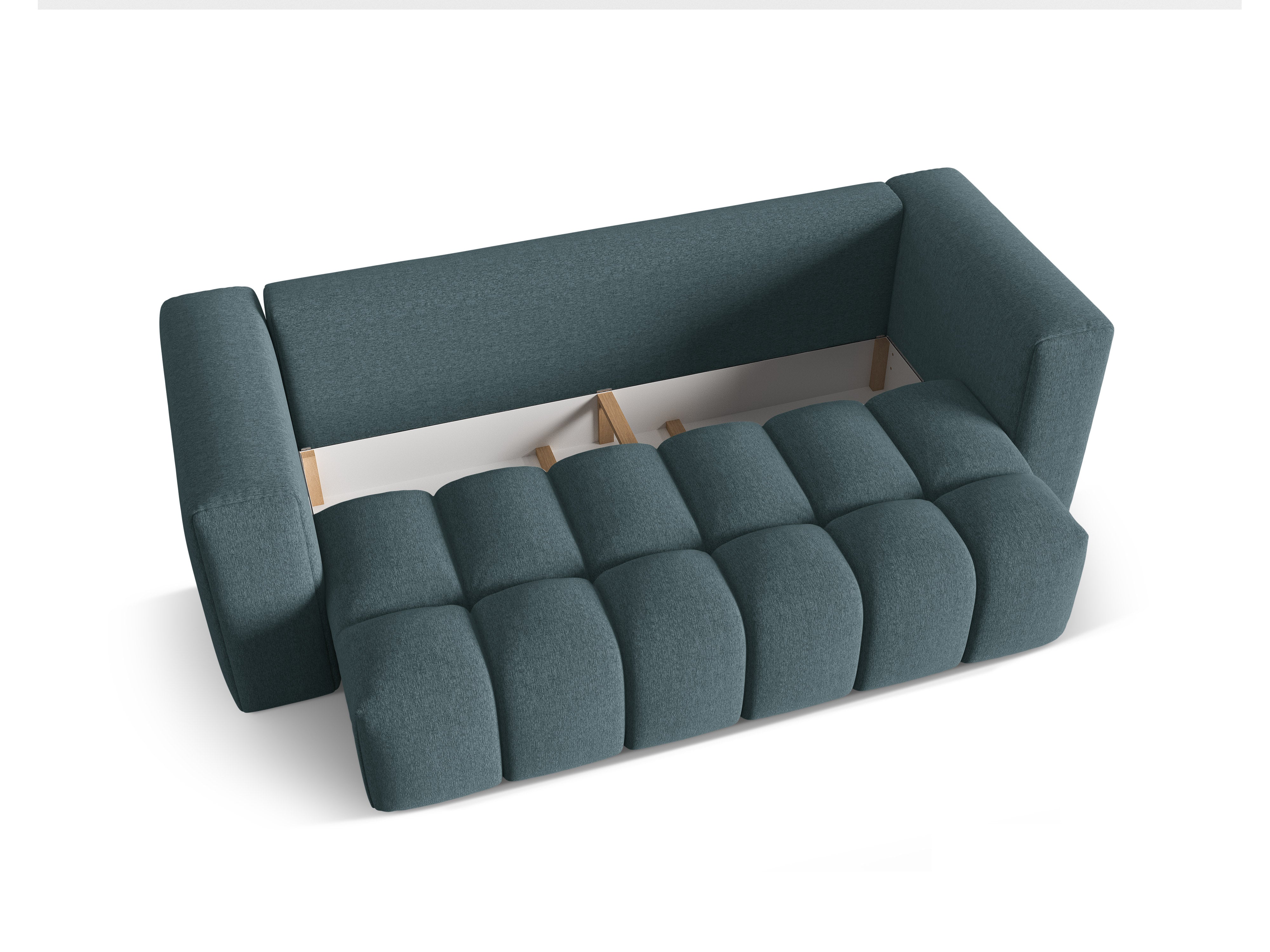 Sofa pre 3 osoby s funkciou spania VERONA svetlomodrá