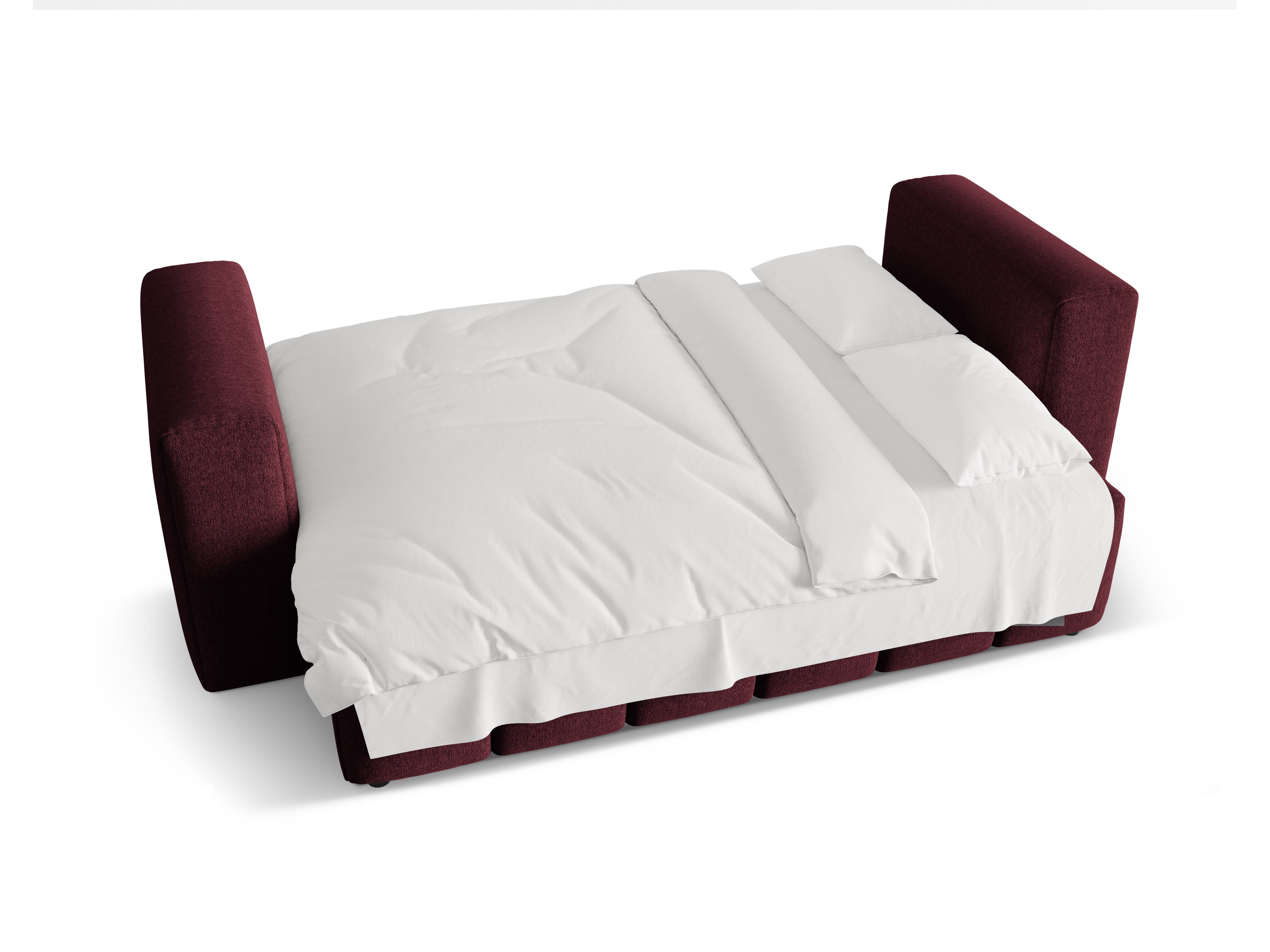 Sofa pre 3 osoby s funkciou spania VERONA burgundská