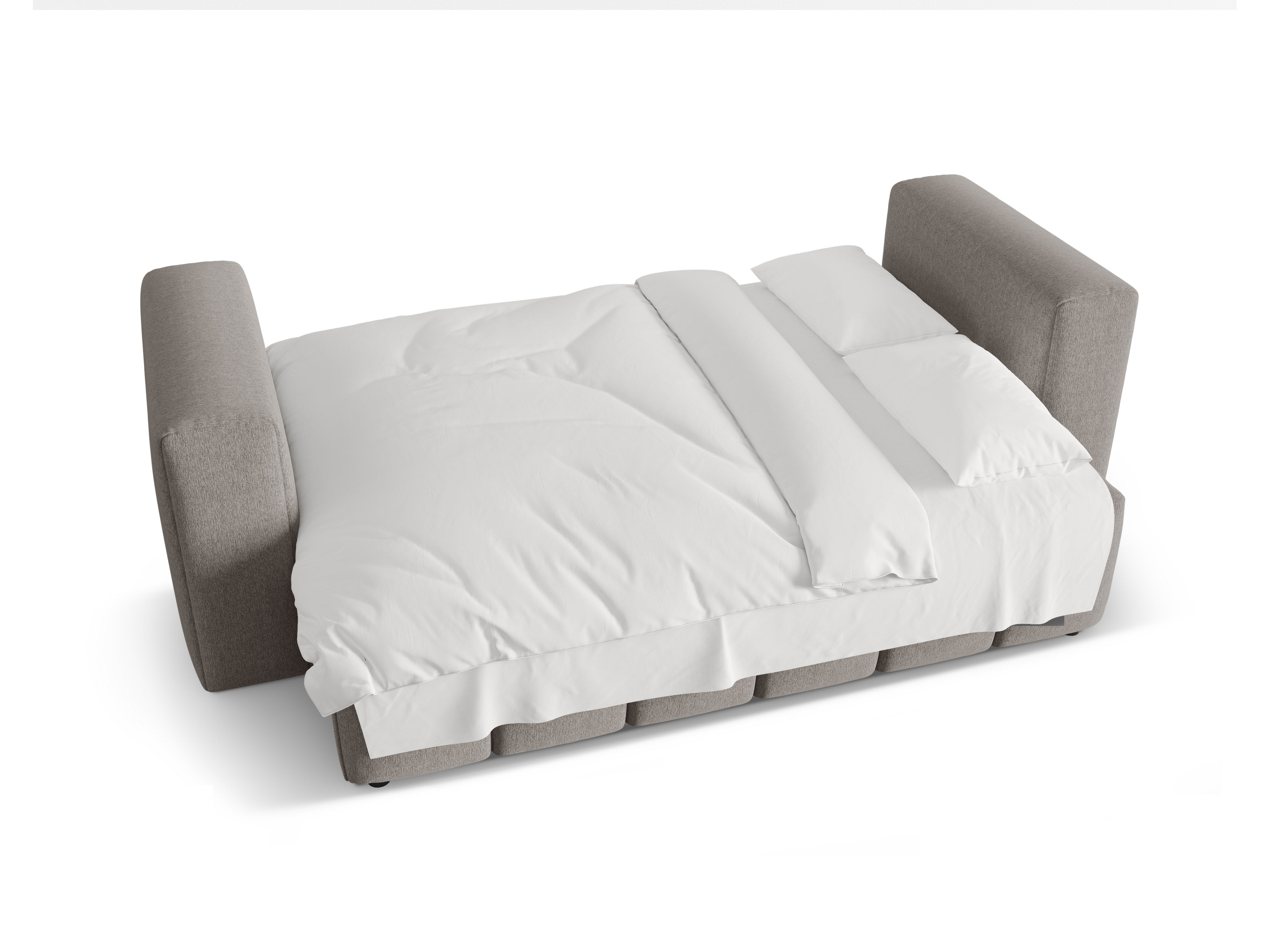 Sofa pre 3 osoby s funkciou spania VERONA teplá šedá