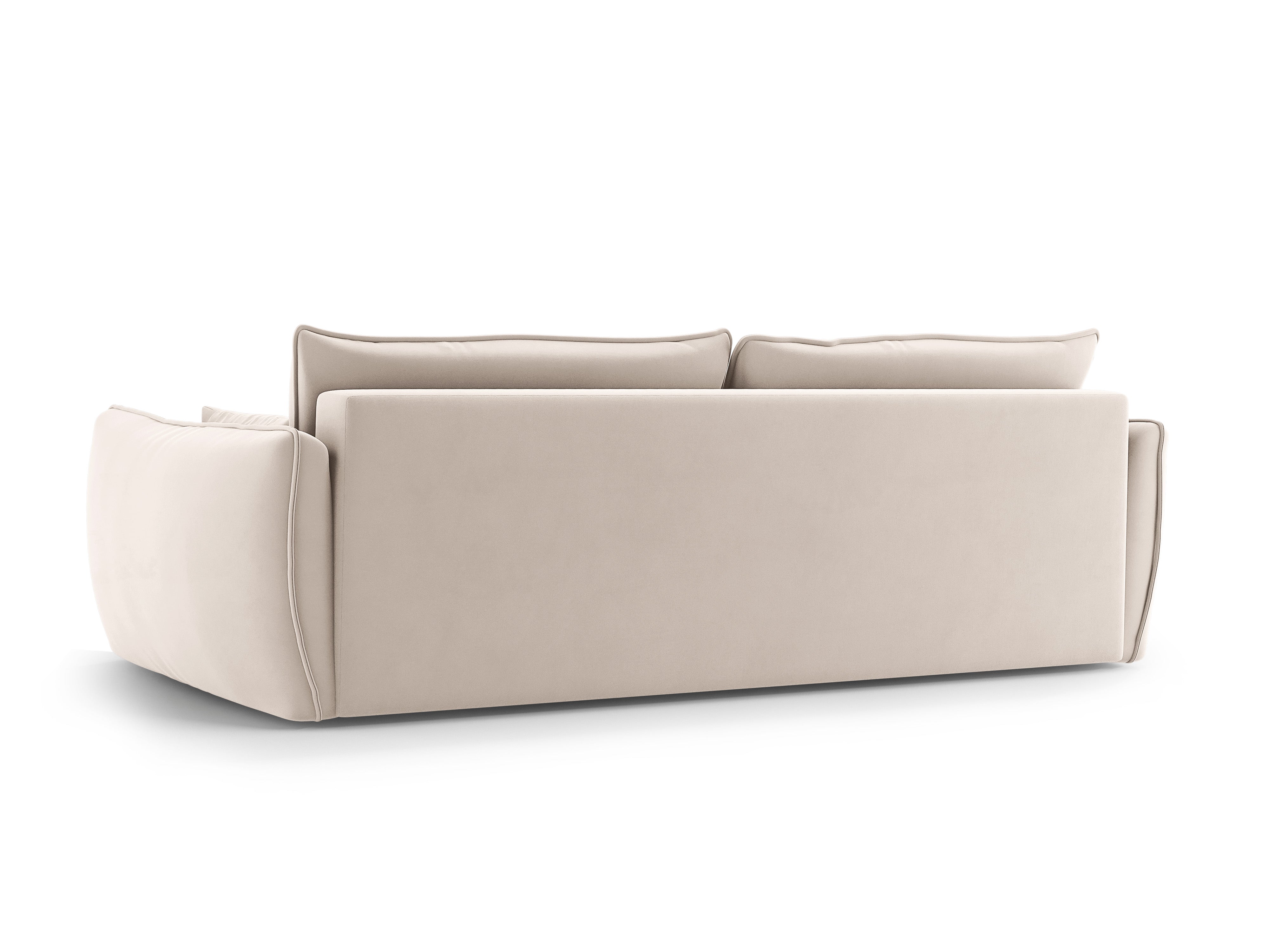Velvet sofa with sleeping function MATERA beige